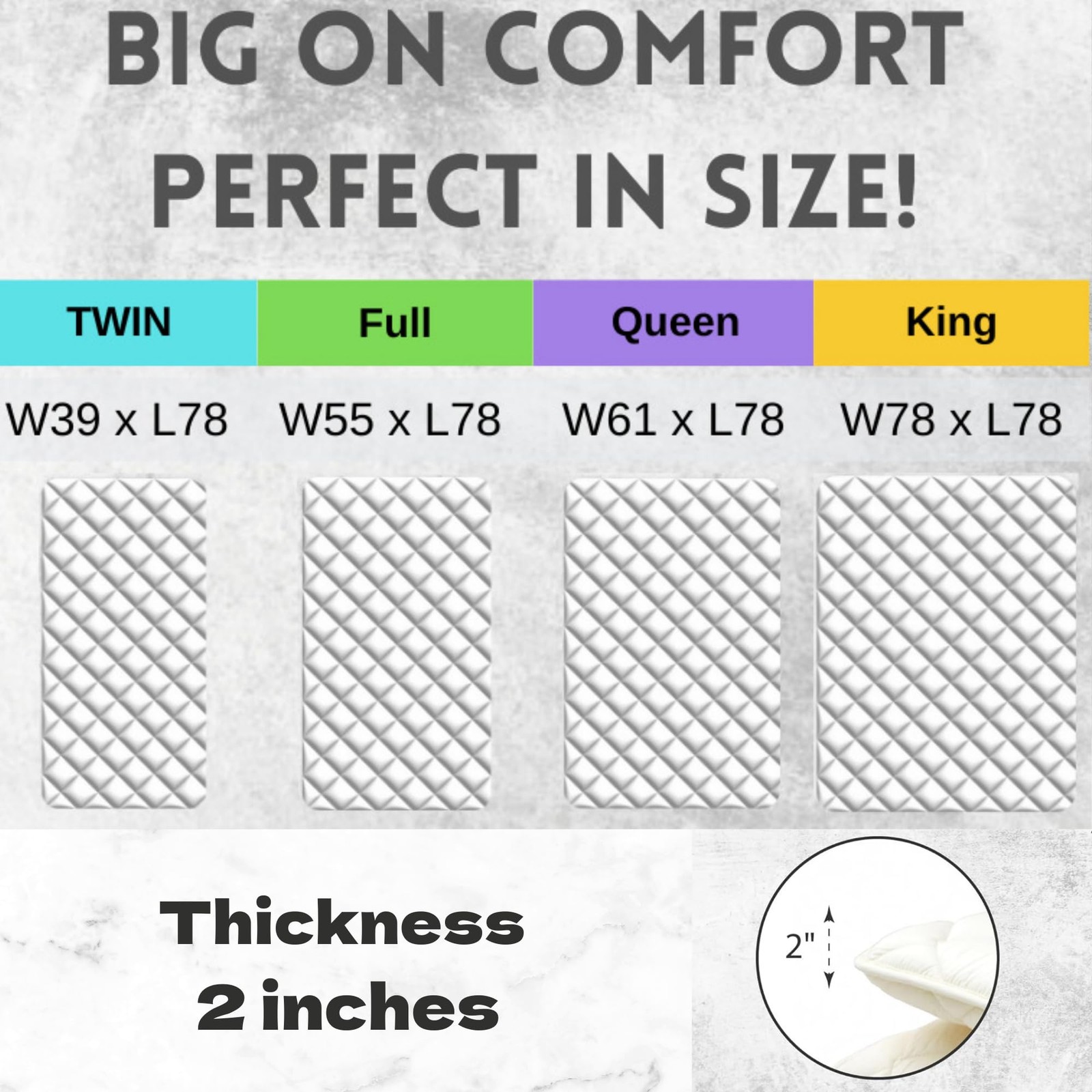 Japanese Futon Mattress, Made in Japan Full (55″×78″) White, Foldable Floor L…