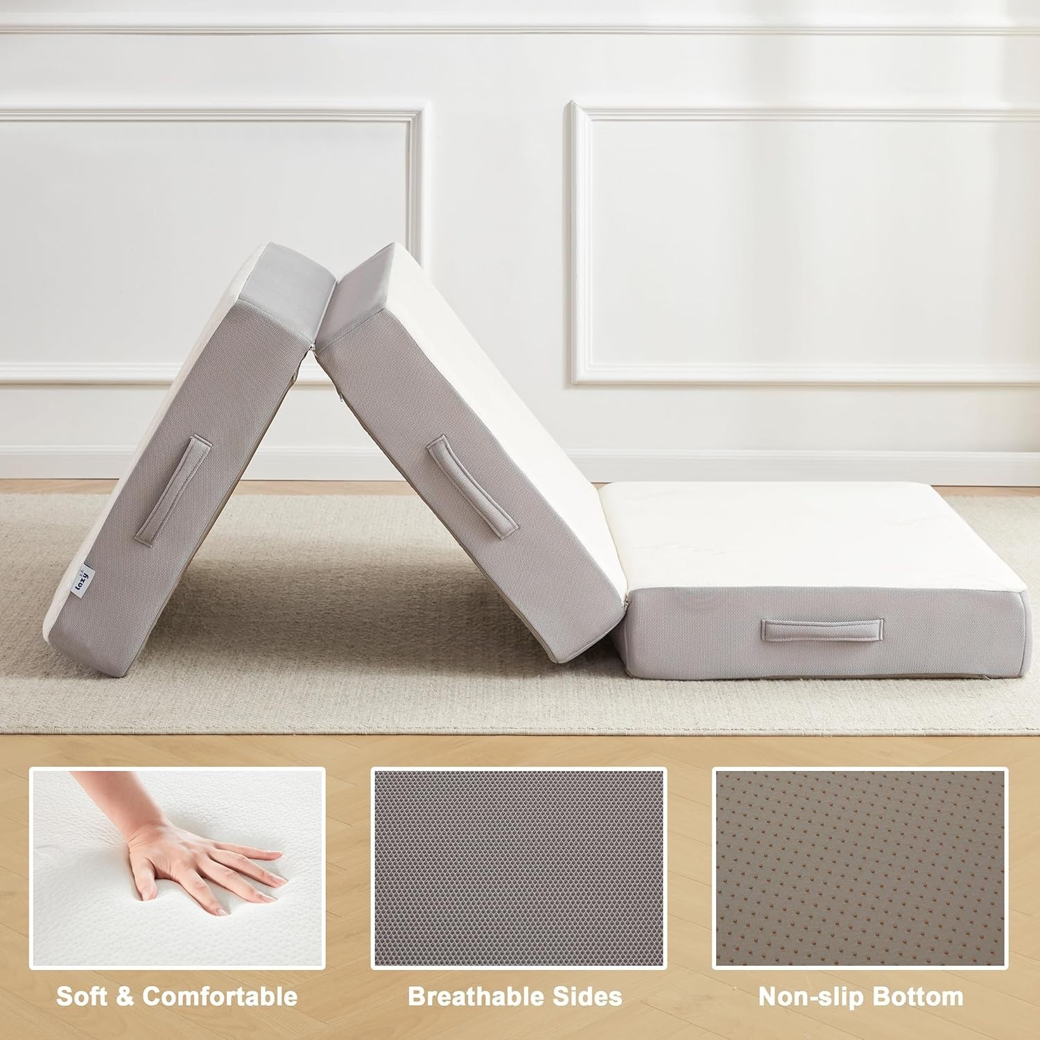 Folding Mattress, 6 Inch Memory Foam Tri-fold Mattress with Breathable & Wash…