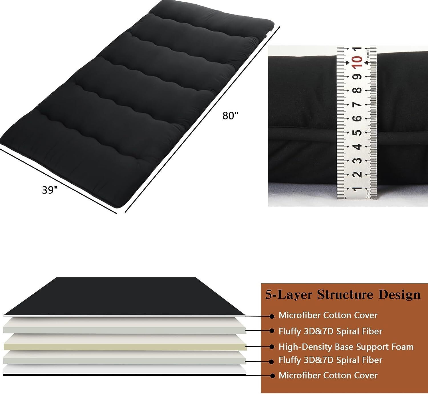 Twin/Full Size Japanese Floor Mattress Futon Mattress Foldable Mattress Roll Up