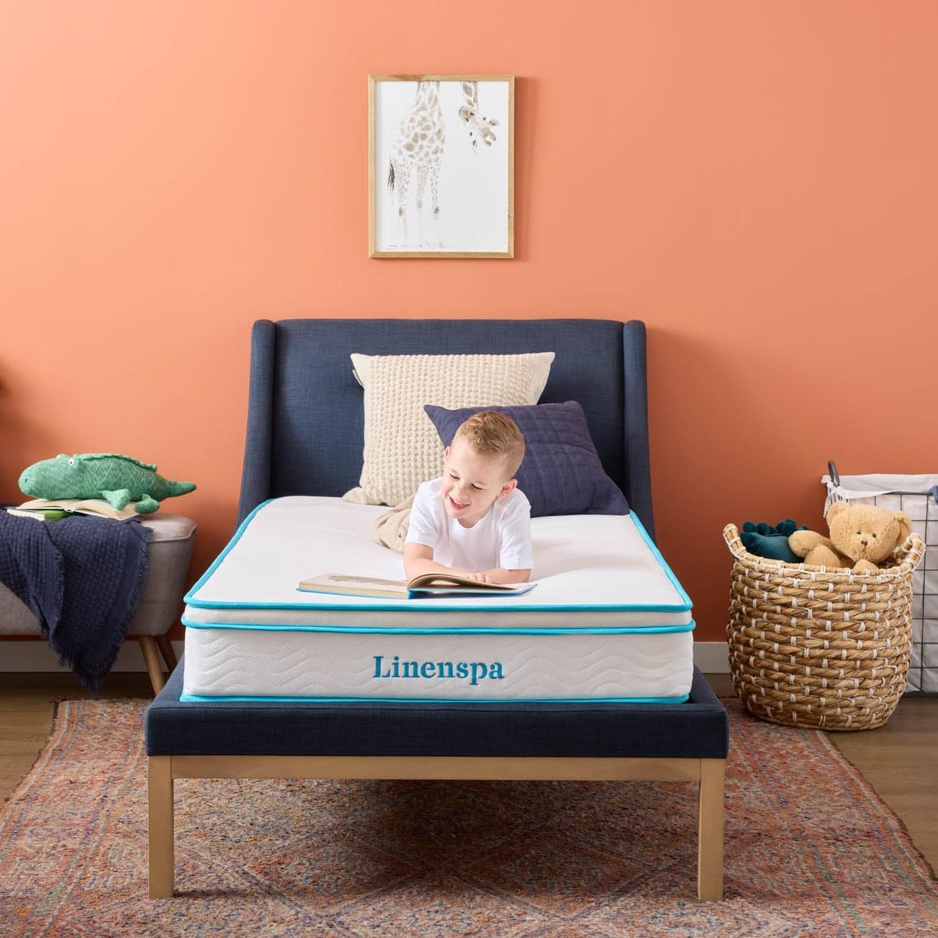 8 Inch Memory Foam Hybrid Mattress – Medium Firm – Bed in a Box – Breathable, Co