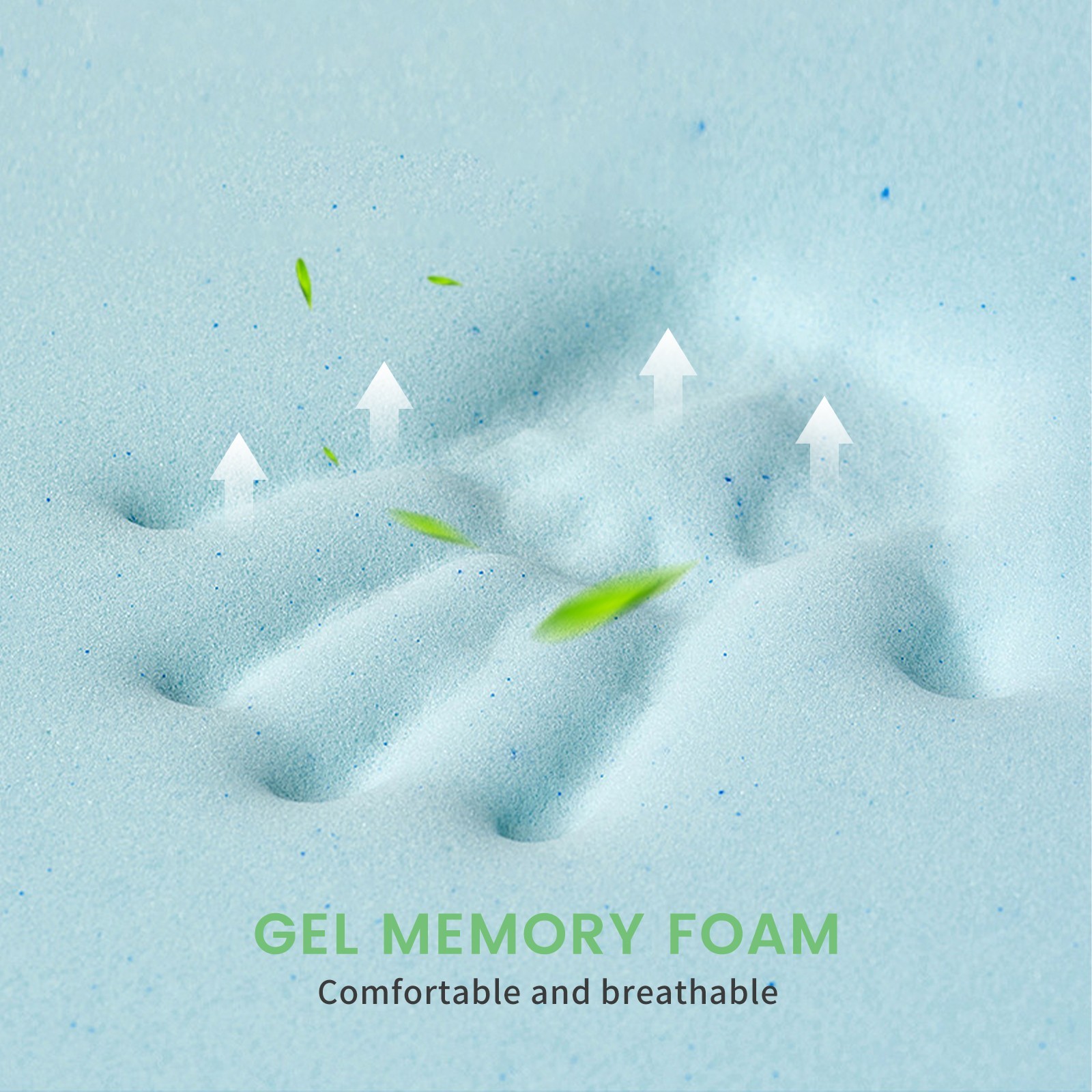 6 Inch Gel Memory Foam Breathable Mattress in a Box Twin TwinXL Full Queen Size