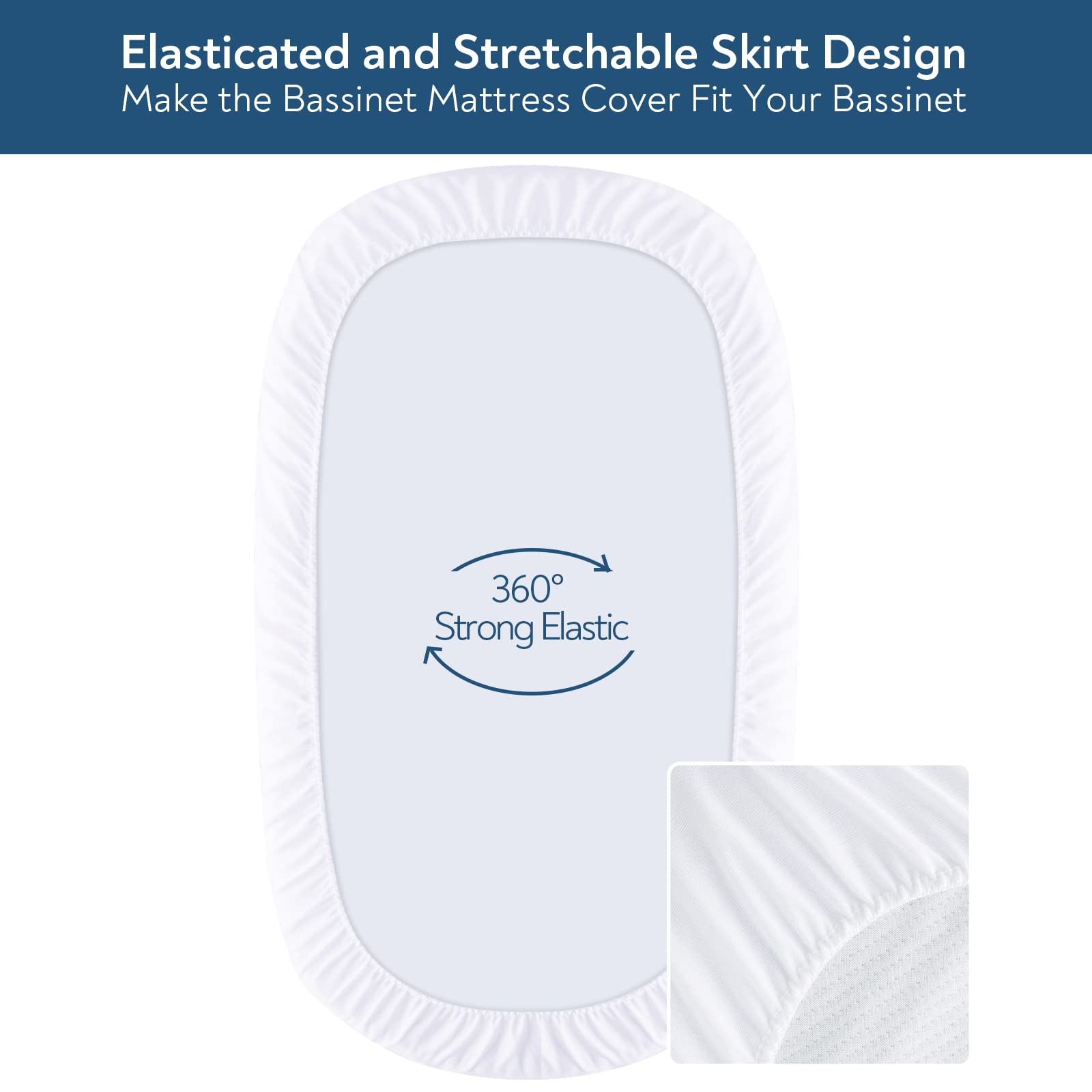 Moses Basket Mattress Pad 16″ x 30″ – Fit for Plum Sparrow, Baby Delight Slum…