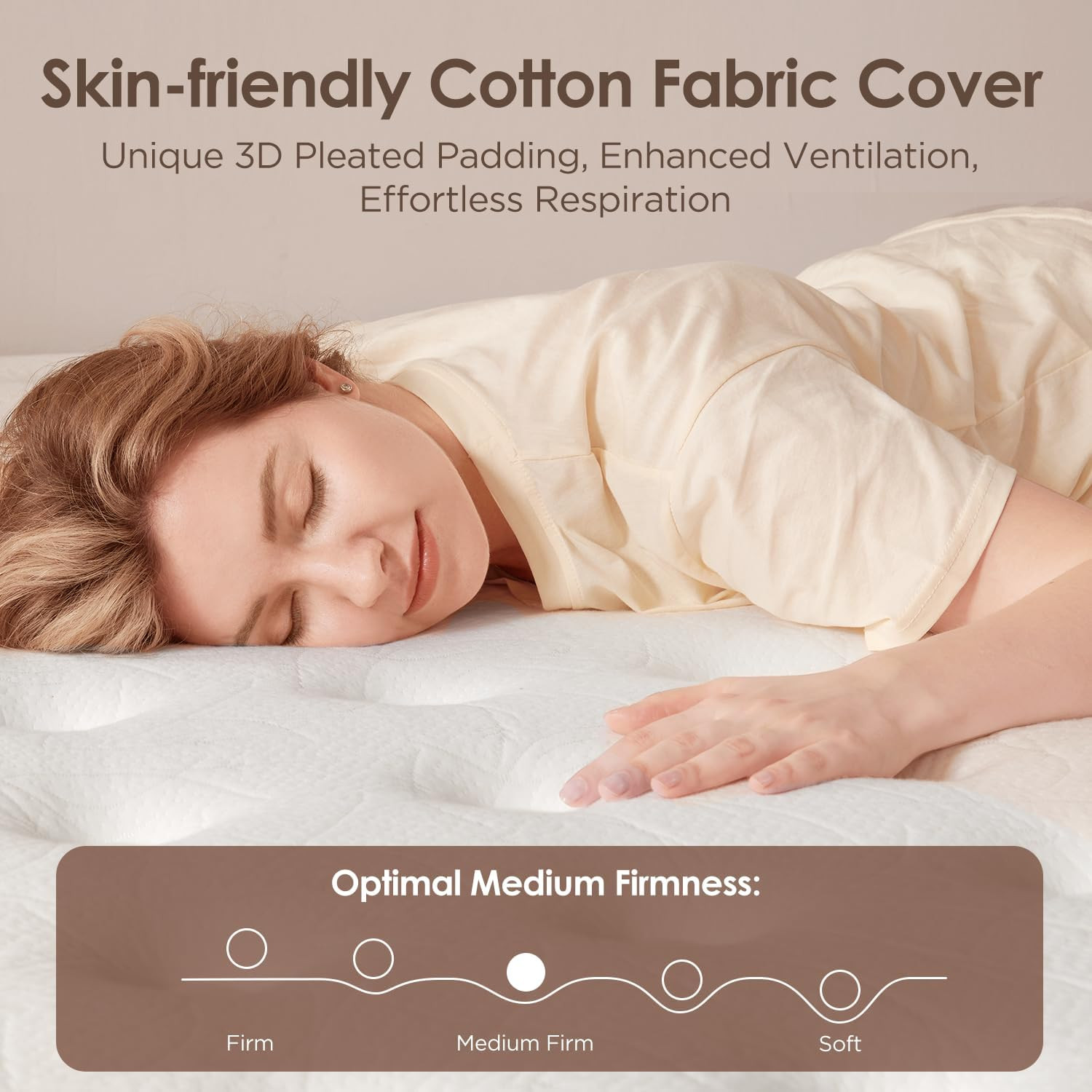12″ King Hybrid Mattress – Medium Firm, Memory Foam & Pocket Springs, CertiPUR-U