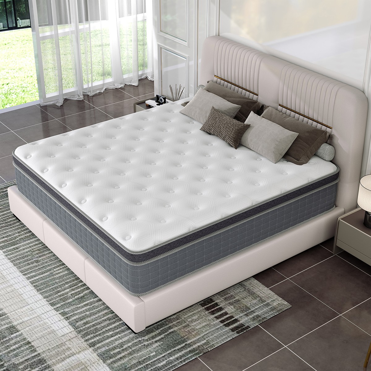 10″ 12″ 14″ Hybrid Mattress Gel Memory Foam Spring Twin Full Queen King In A Box