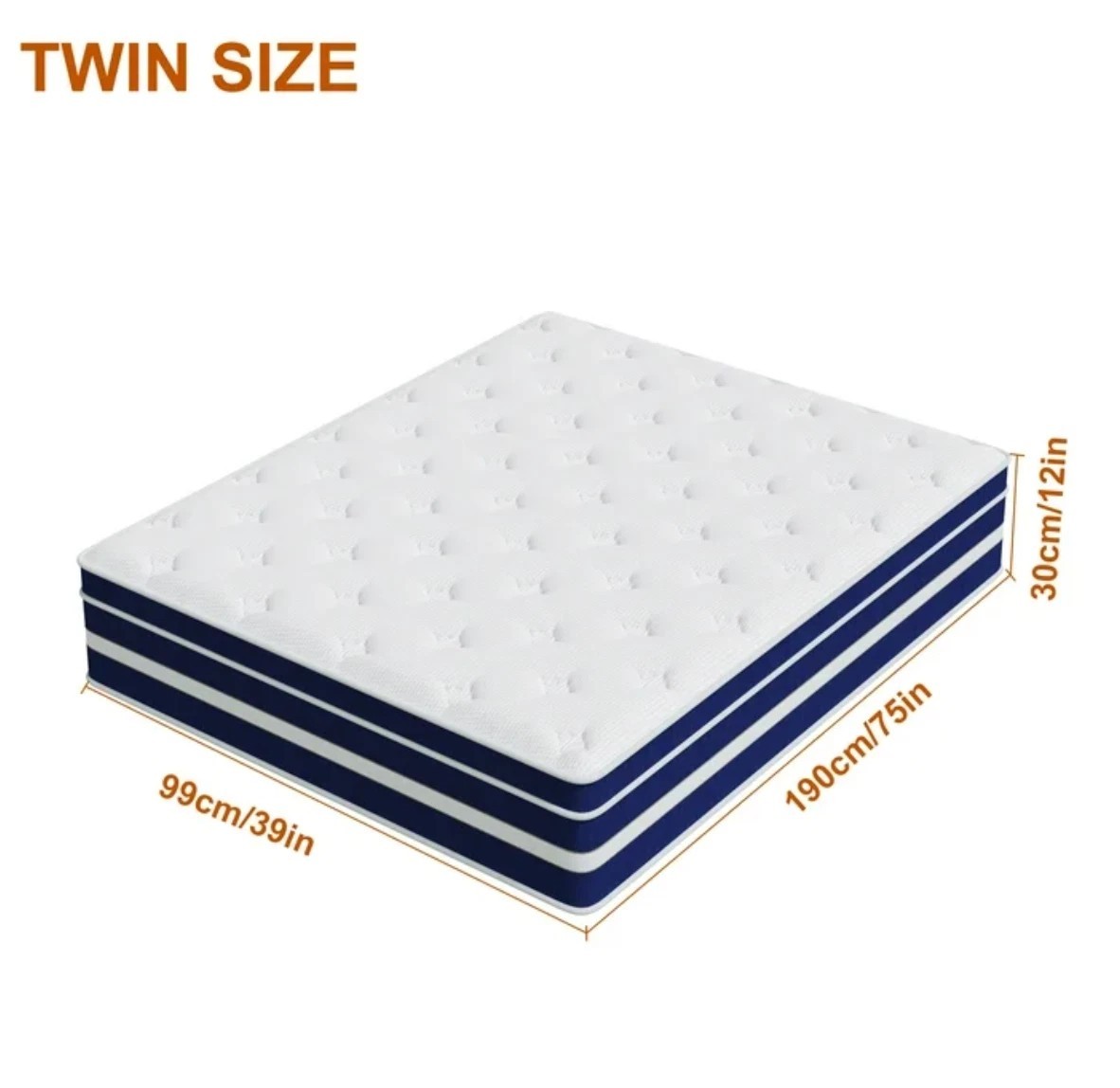 12 inch Twin Colchon Memory Foam Hibrido Cama Twin Mattress Hybrid Medium Firm