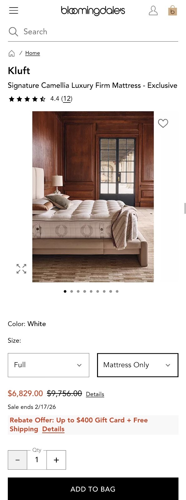 Kluft Signature Camellia Luxury Firm Mattress Full Size