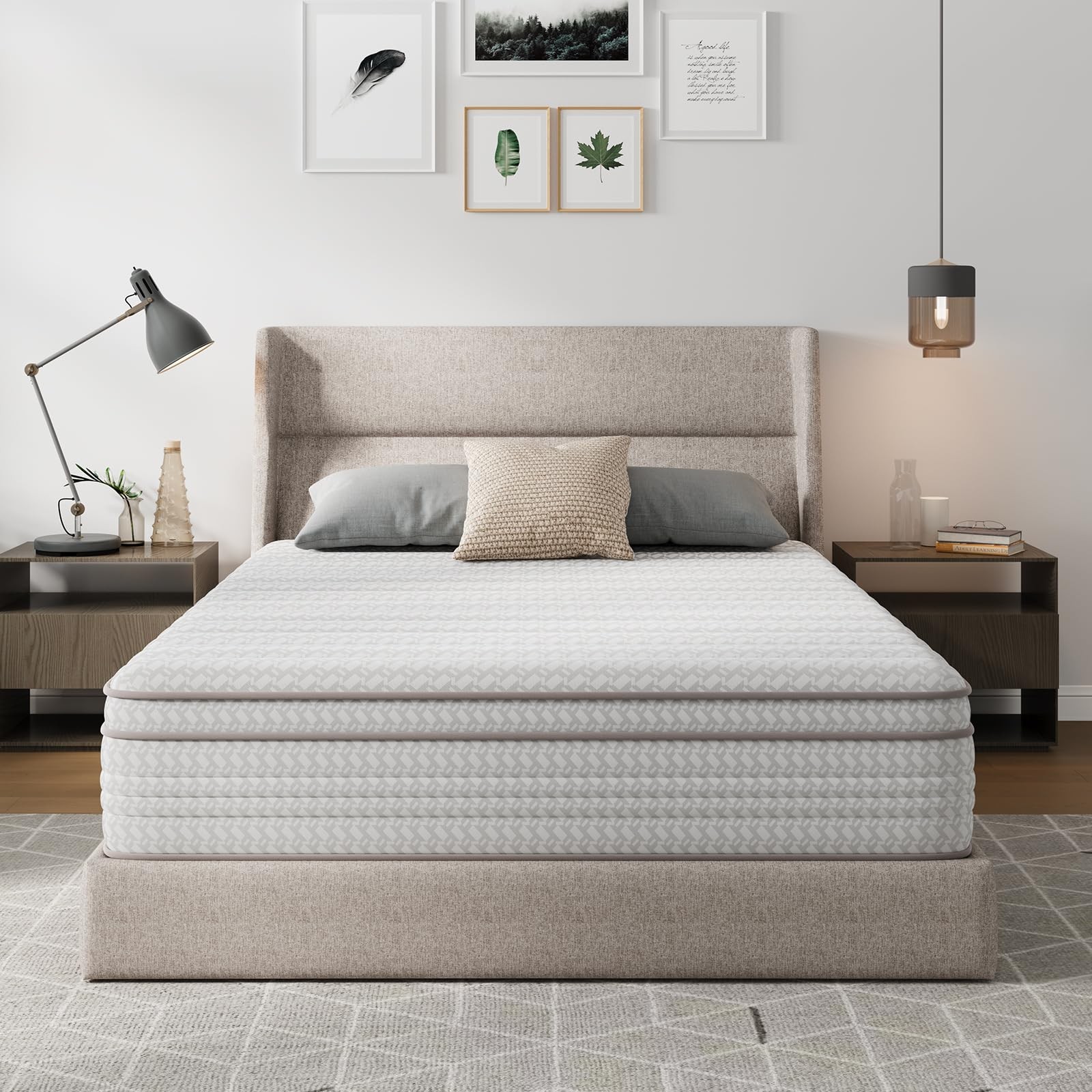 Twin Mattress, 10 Inch Twin Size Mattresses in a with Smarts™ Pocket Coil for…