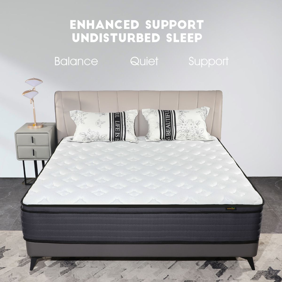 10/12 Inch Gel Memory Foam Mattress Twin Full Queen King Size Medium Firm Spring