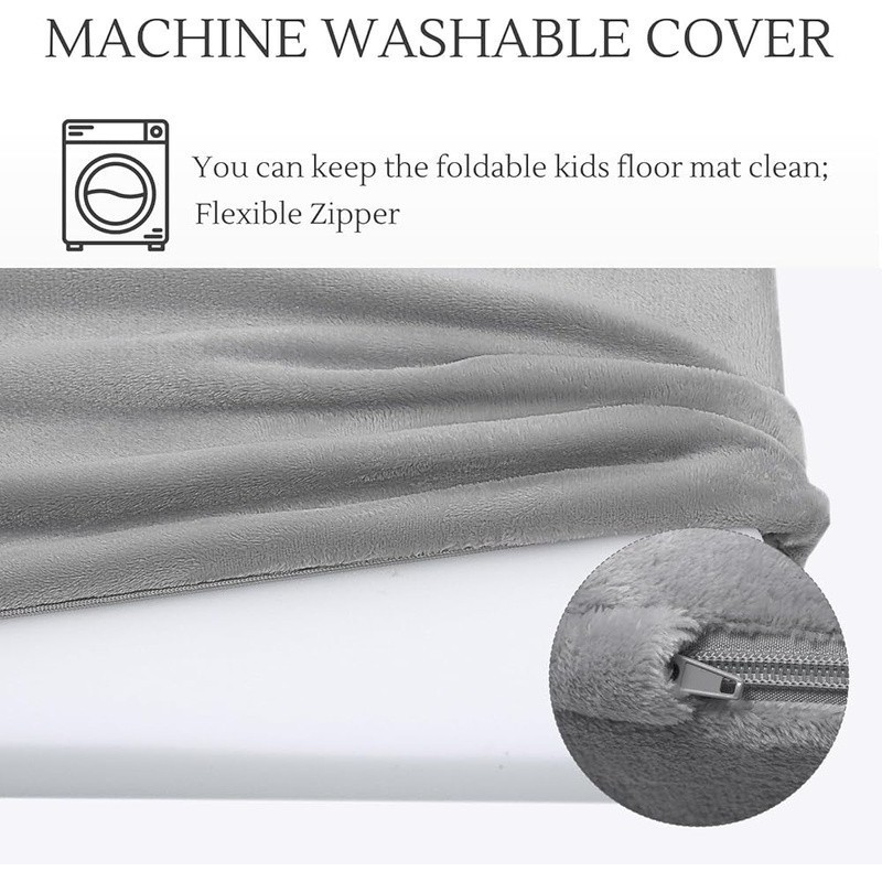 Foldable Kids Futon Mattress Soft Plush Play Mat Trifold Portable Cushion New