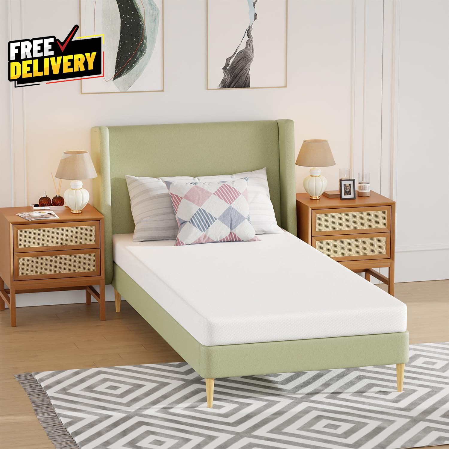 5 Inch Twin XL Gel Memory Foam Mattress Medium Firm Washable Cover CertiPUR-US