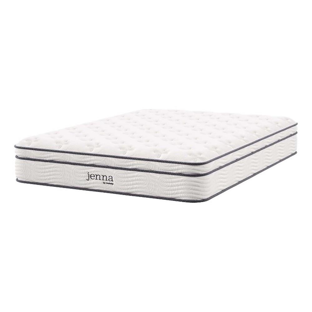 Modway Jenna 10″ Modern Innerspring and Foam Full Mattress in White