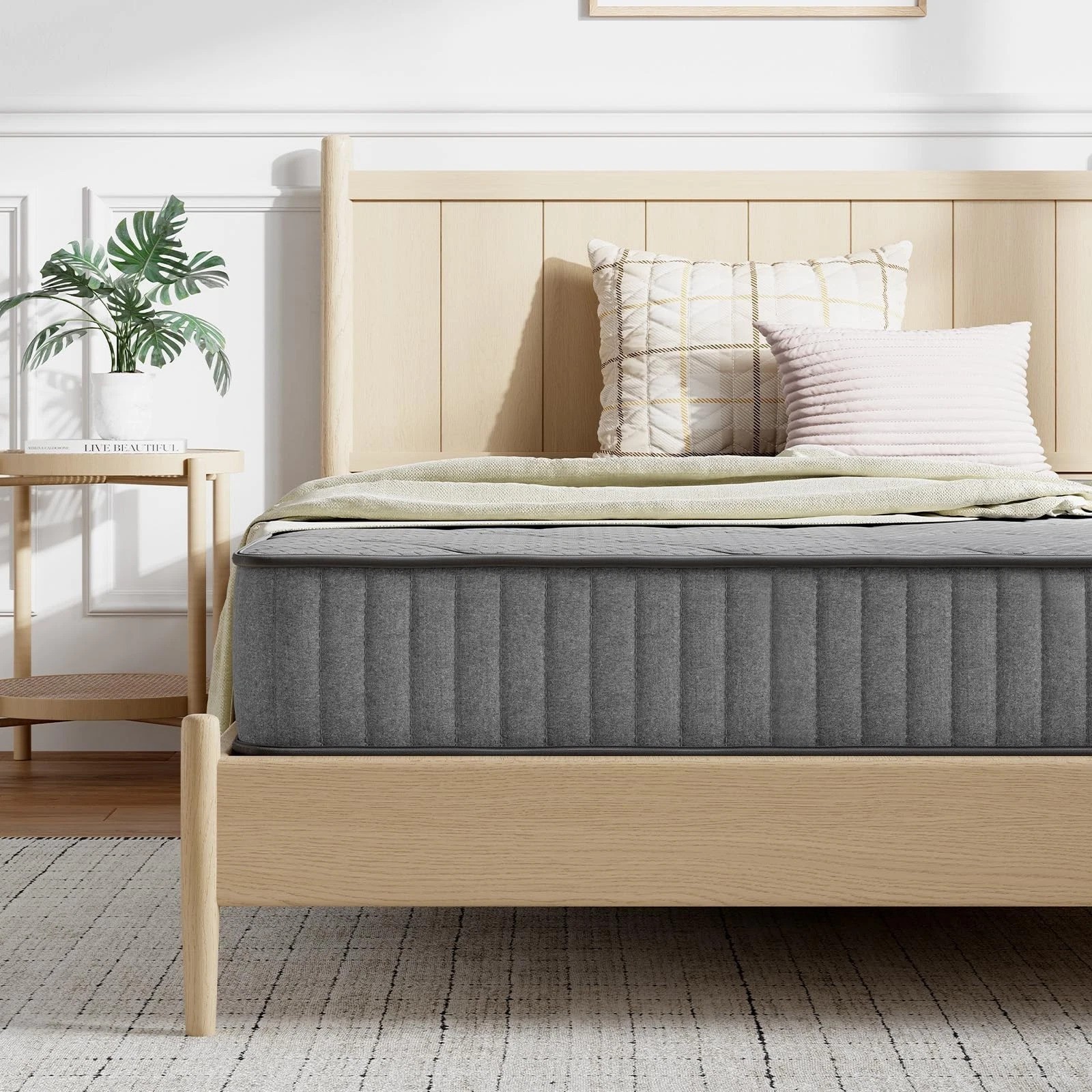 8″ Twin Hybrid Mattress in a Box – Gel Memory Foam, Pocketed Springs, Back Pain