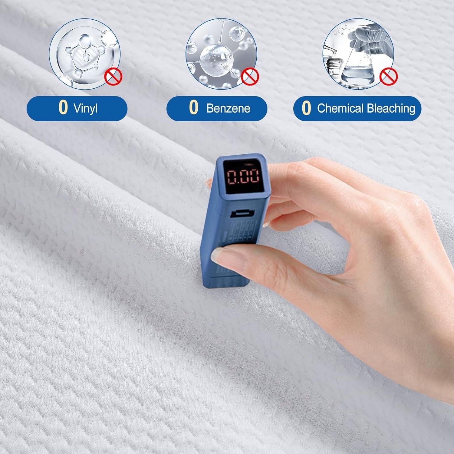 Colchon Espuma de Memoria Capa de Gel en Caja Queen Acolchado Mattress protector