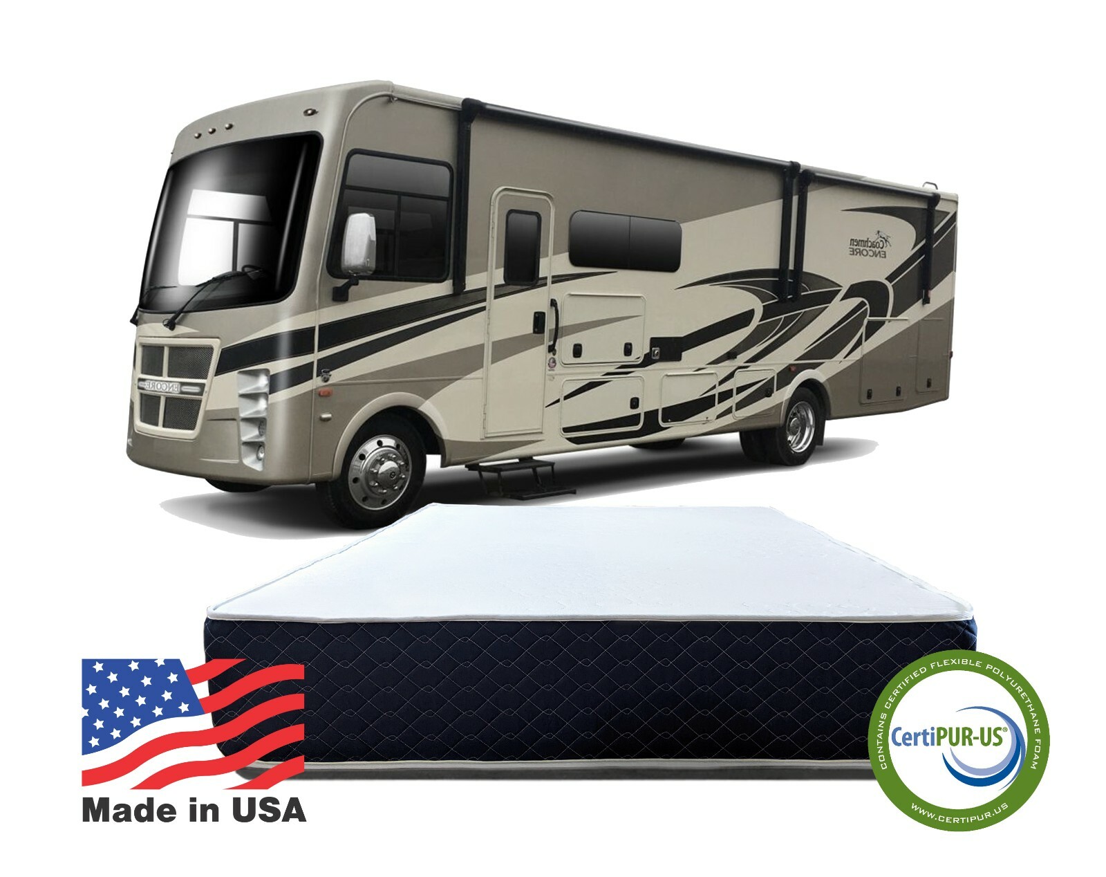 Premium Gel Memory Foam Mattress Bed RV Camper All Sizes Short Queen King Bunk