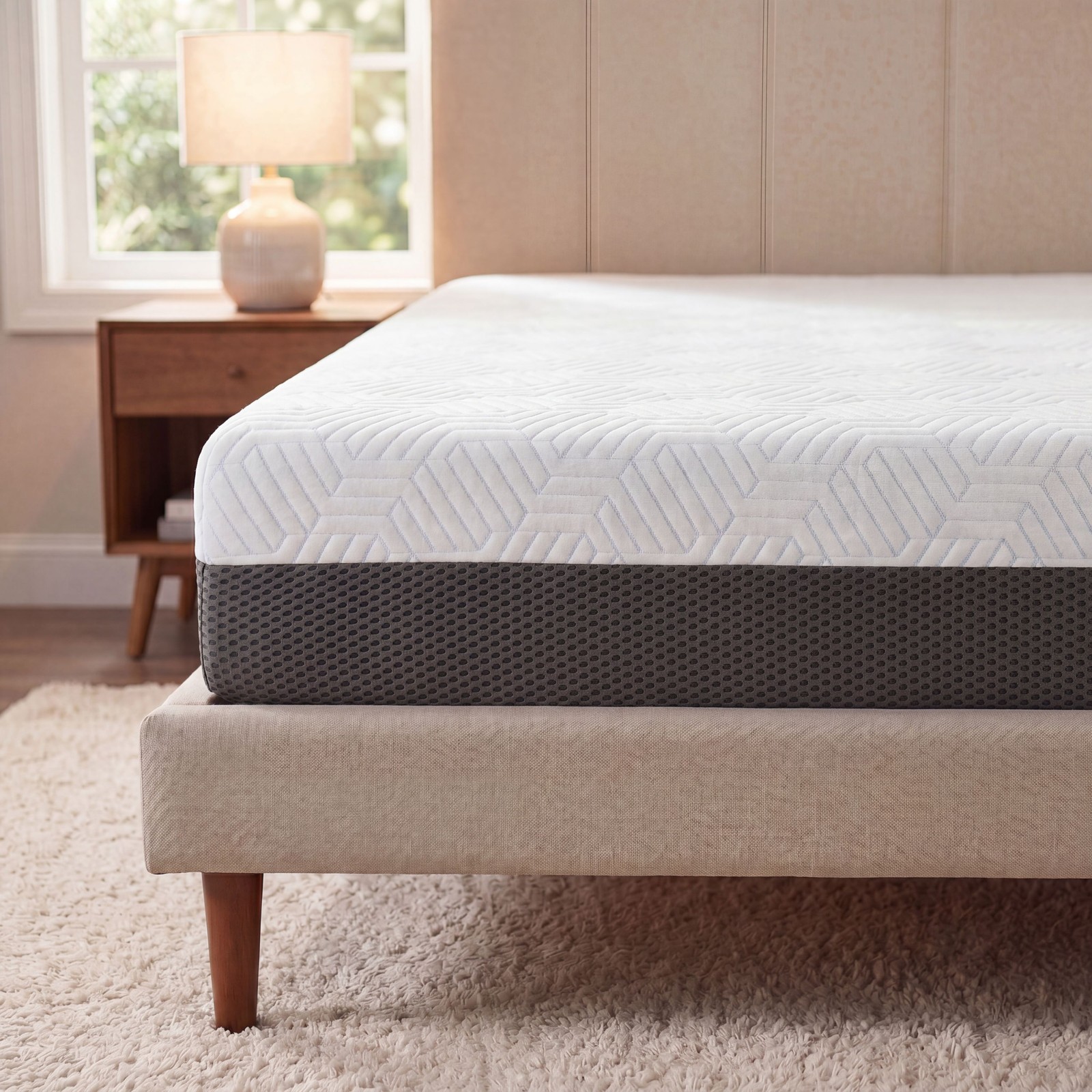 8″ Queen Firm Gel Memory Foam Mattress with Cooling Cover