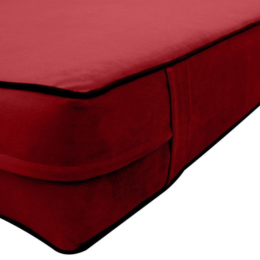 Contrast Pipe 6″ Twin 75x39x6 Velvet Indoor Daybed Mattress |COVER ONLY|-AD369