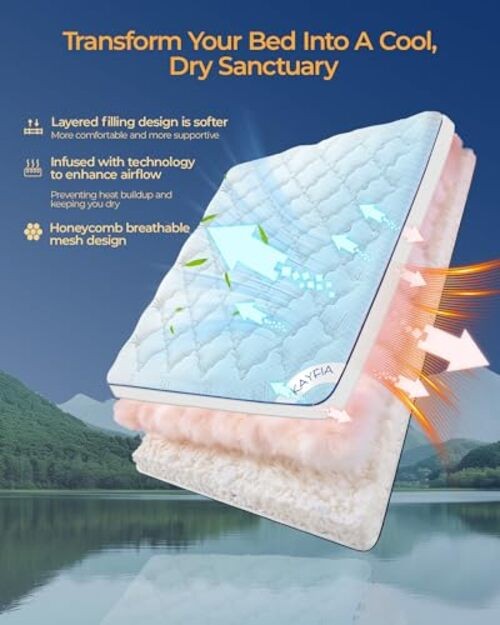 3 Inch Mattress Topper, Extra Thick Memory Foam Mattress Pad for Back Queen