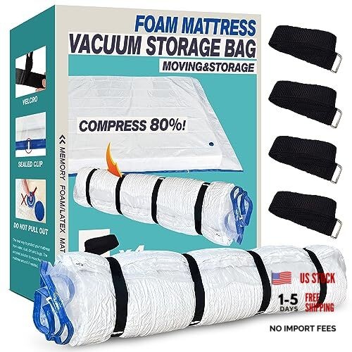 Queen Full Mattress Storage Vacuum Bag for Moving Storage, for Queen-Full