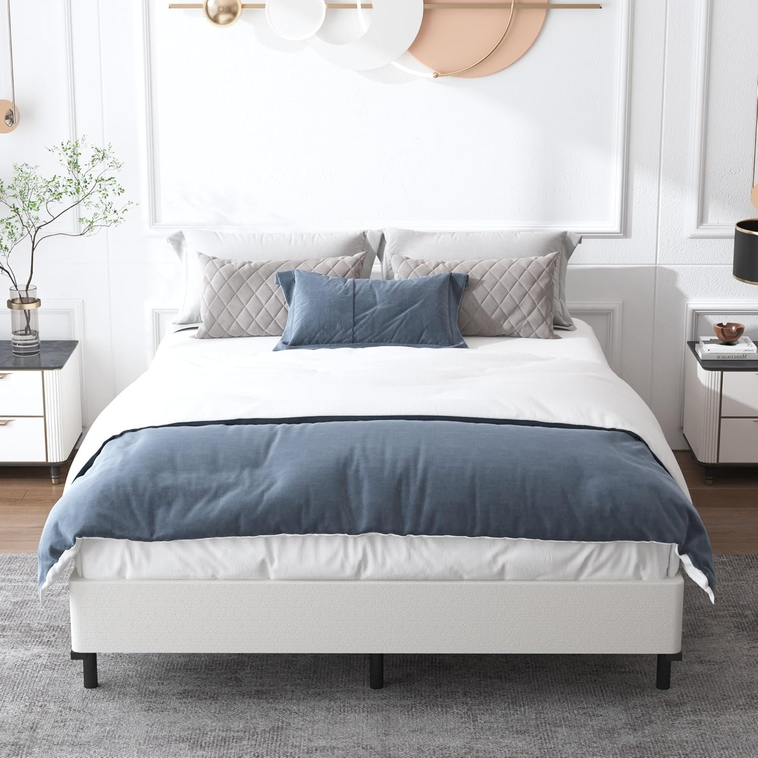 Queen Box Spring 9 Inch, Heavy Duty Mattress Boxspring Foundation, Sturdy Queen