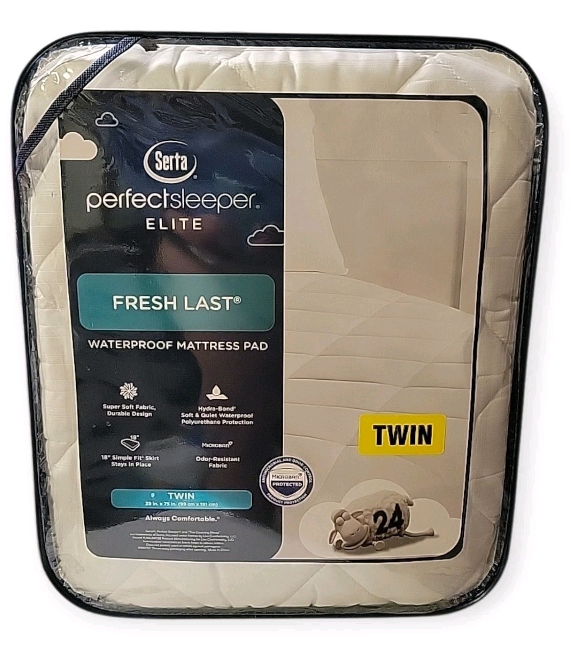 Twin Mattress Protector Serta Fresh Last Protection Pad Waterproof Odor Resist