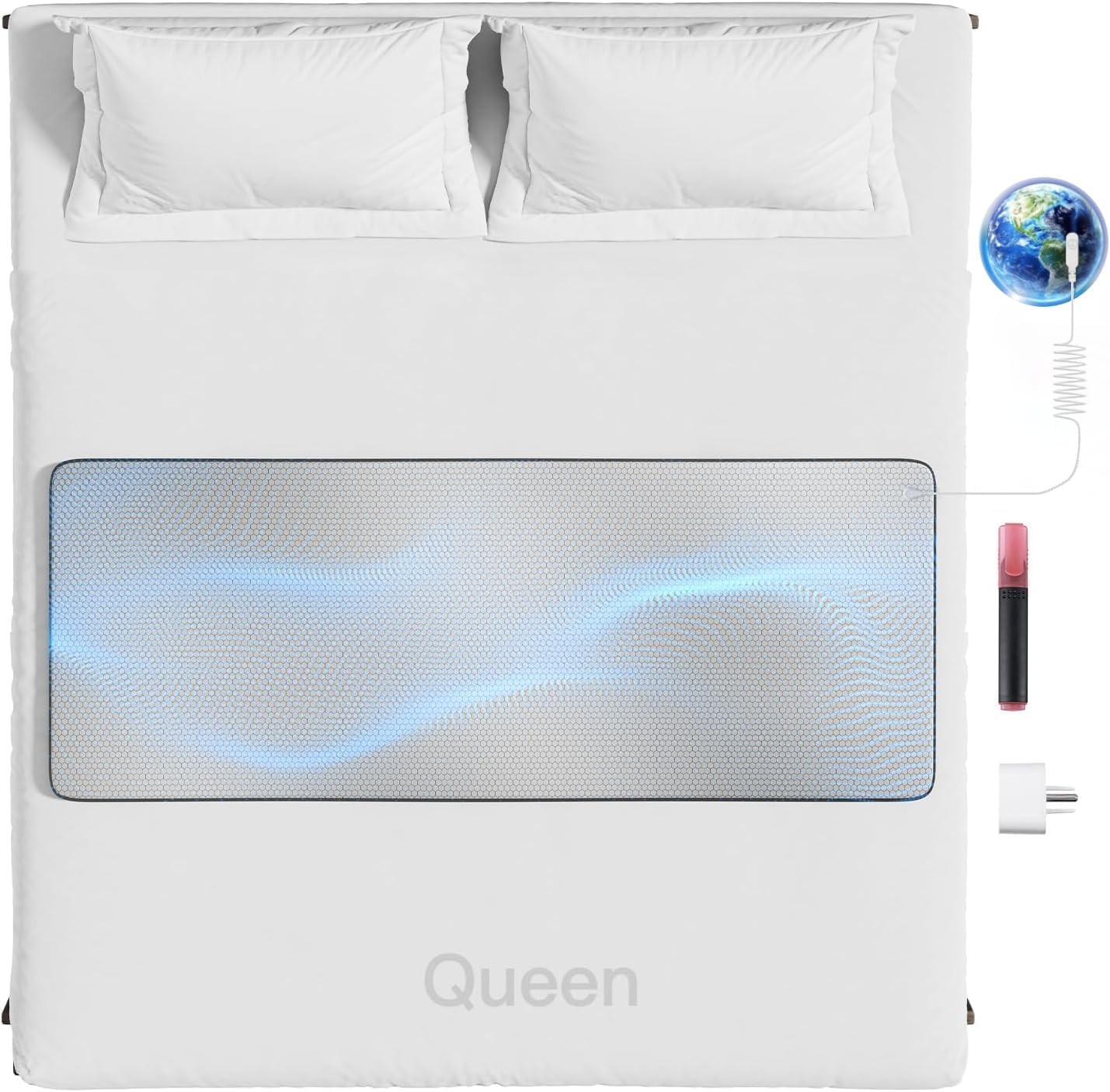 Graphene Grounding Mat for Bed Queen, Sleep Pain Relief, Anxiety Reduce, Energy