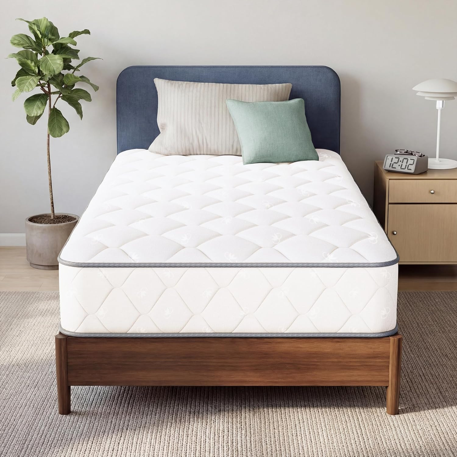 8″ Twin Hybrid Mattress – Cooling Gel Foam & Springs, CertiPUR-US Certified