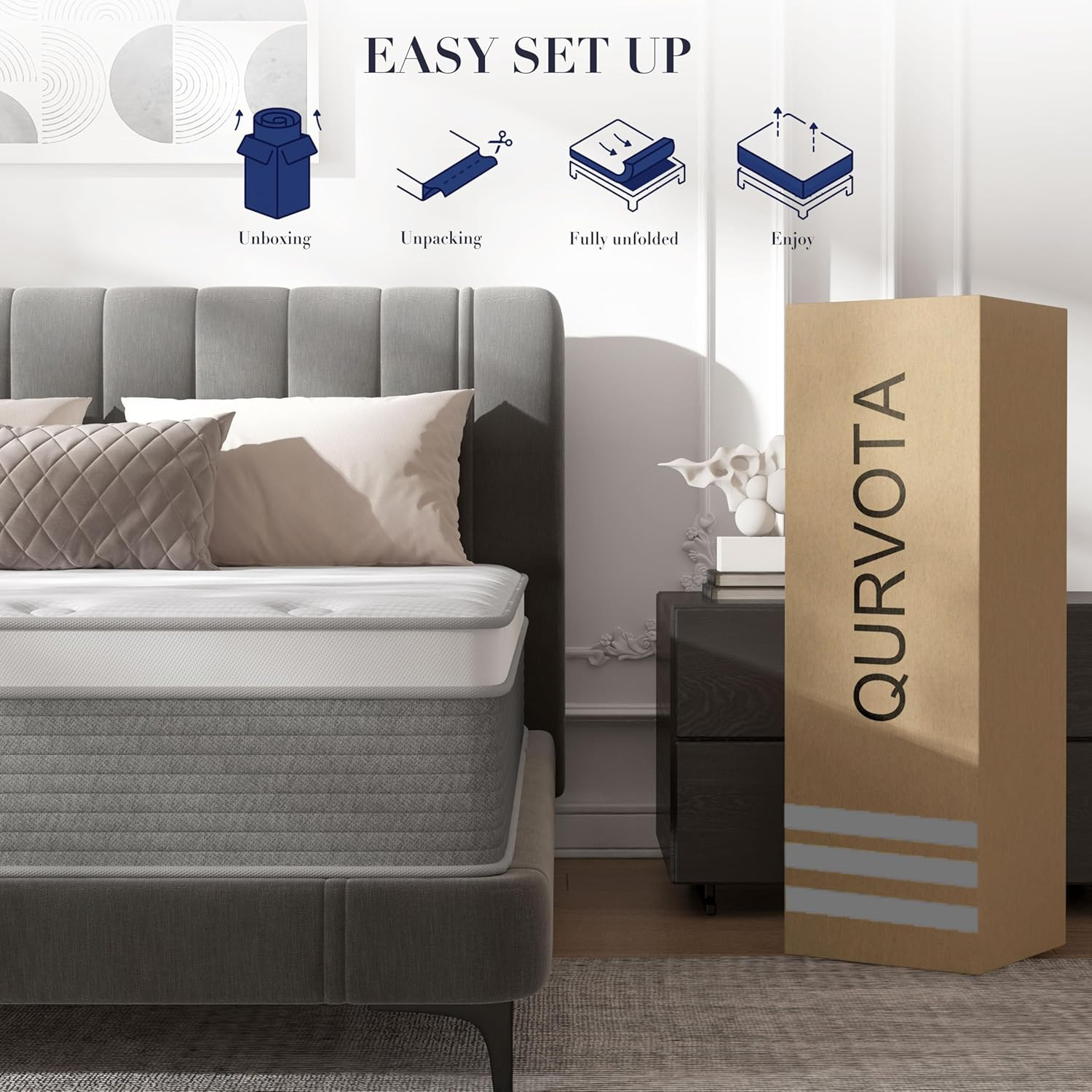 12″ Queen Memory Foam Mattress – Pressure Relief & Motion Isolation Certified