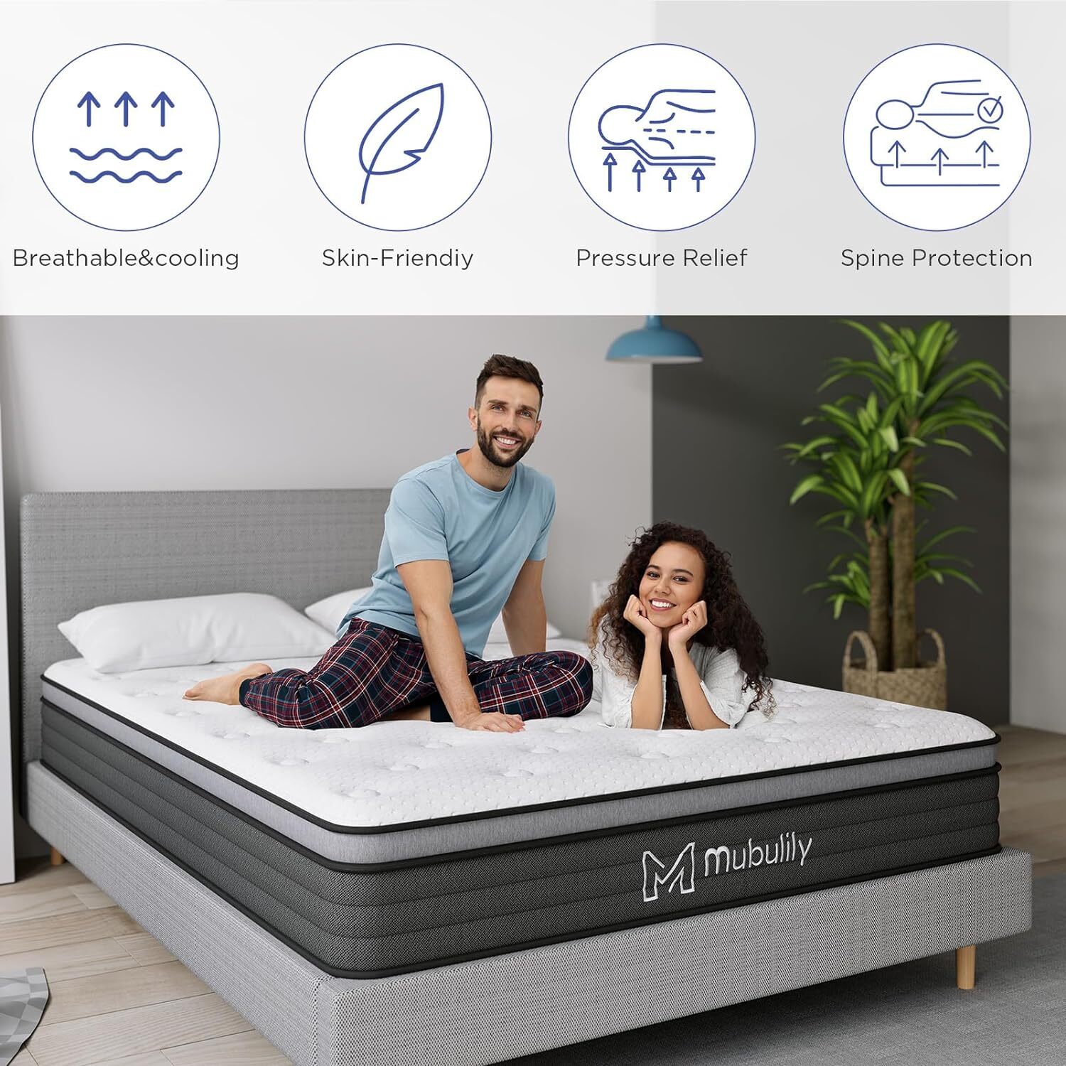 Gel Memory Foam Mattress 8″ 10″ 12″ Twin Full Size Mattress In A Box, Brand New