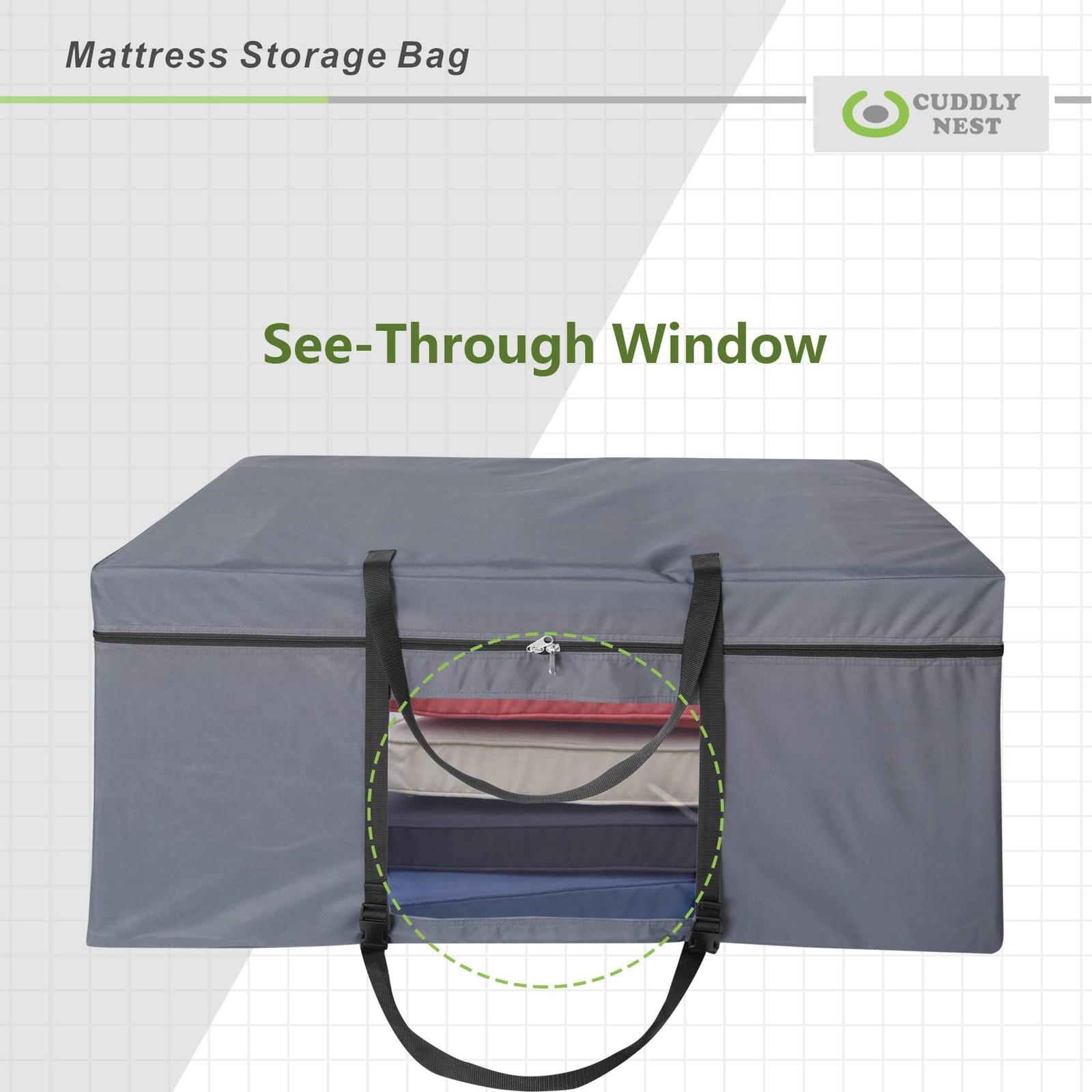 Folding Mattress Storage Bag – Heavy Duty Carry Case for Tri-Fold Guest Bed (…
