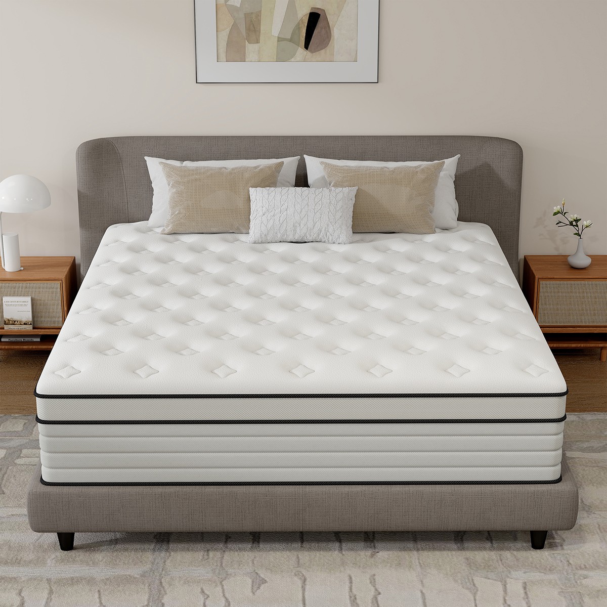 12/14 Inch Gel Memory Foam Hybrid Mattress Pocket Spring Twin Full Queen King