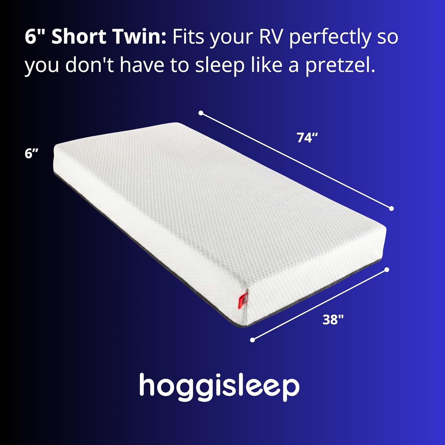 Short Queen – 10 Inch RV Mattress – 60X74, Aquasoft Memory Foam Mattress, Medium