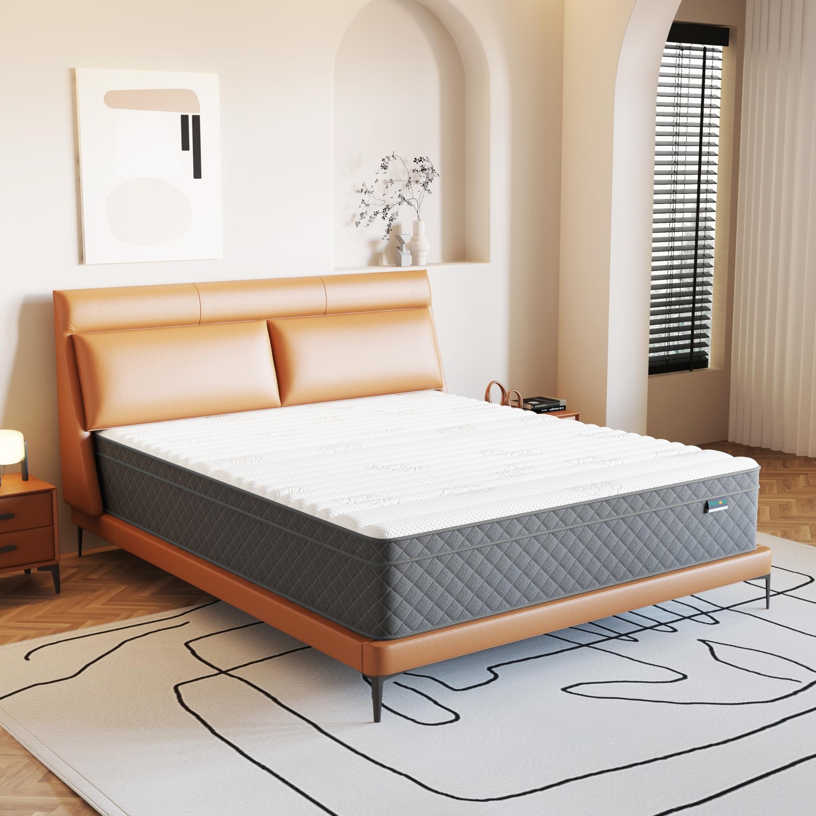 Firm Full Mattress, PurrJoys12 Inch Cooling-Memory Foam and Pocket Spring Hyb…