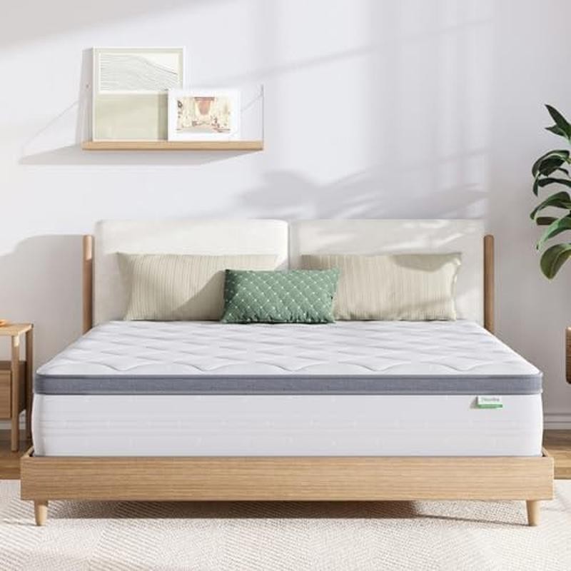 12 Inch King Hybrid Mattress Foam Pocket Coils Pressure Relief Motion Isolation