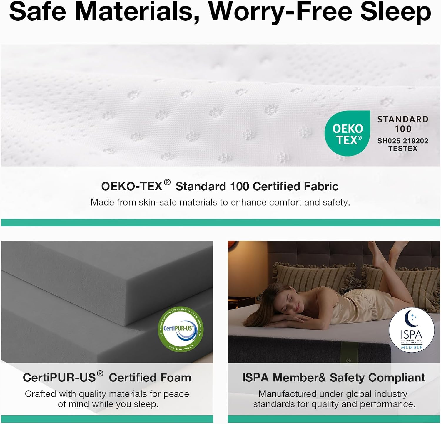 6 Inch Twin Mattress for Kids, Mattress in a Box with Nanogel Memory Foam for Co