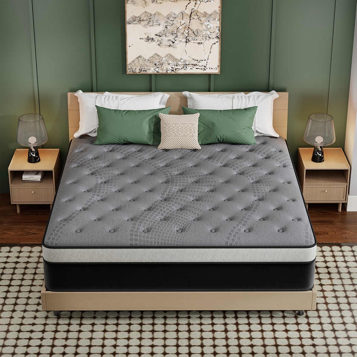 12/14 Inch Gel Memory Foam Hybrid Spring Mattress Twin Full Queen King In a Box