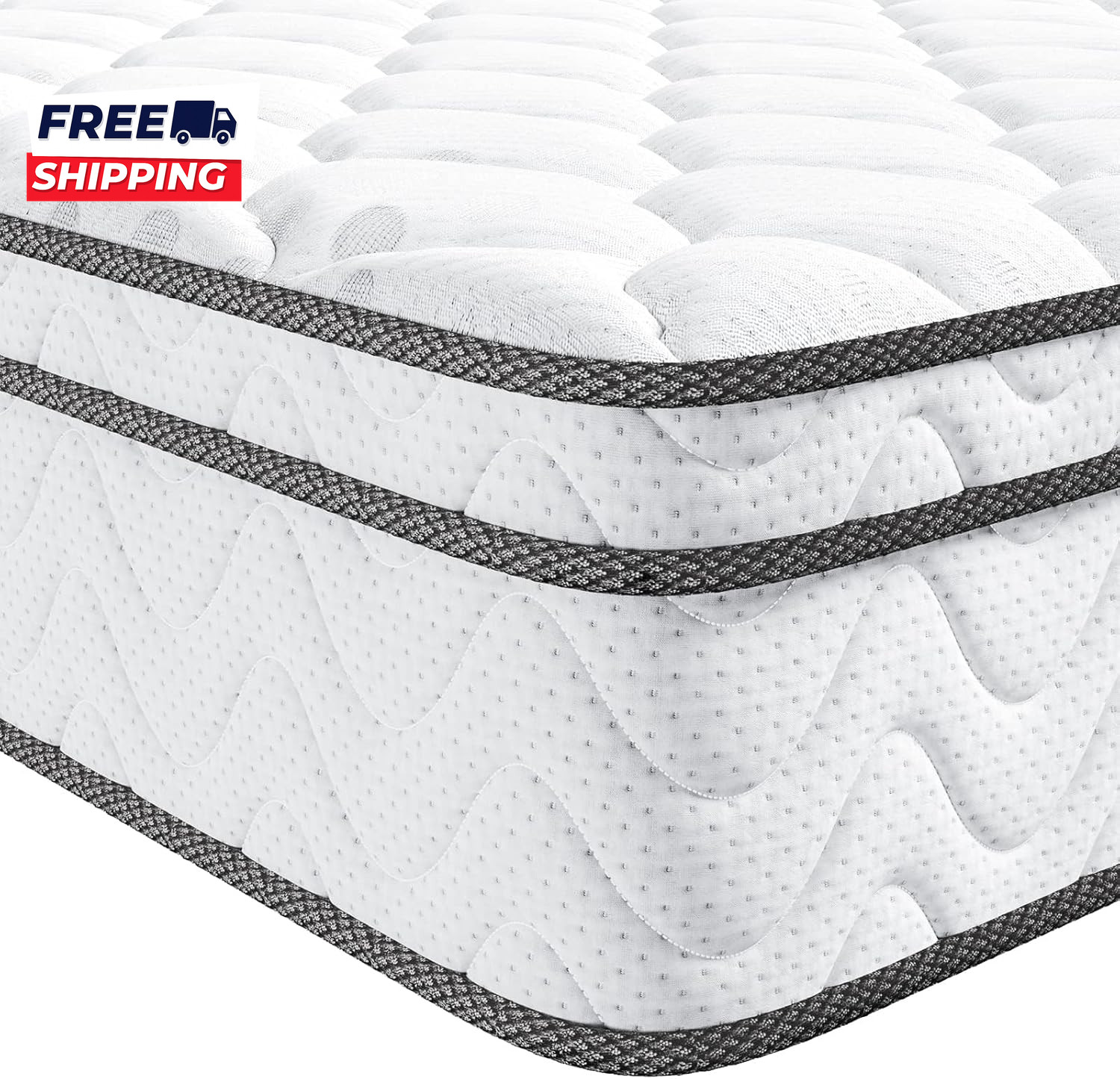 Twin XL Mattress 10 Inch Fiberglass-Free Cool Sleep Hybrid Mattress in a Box