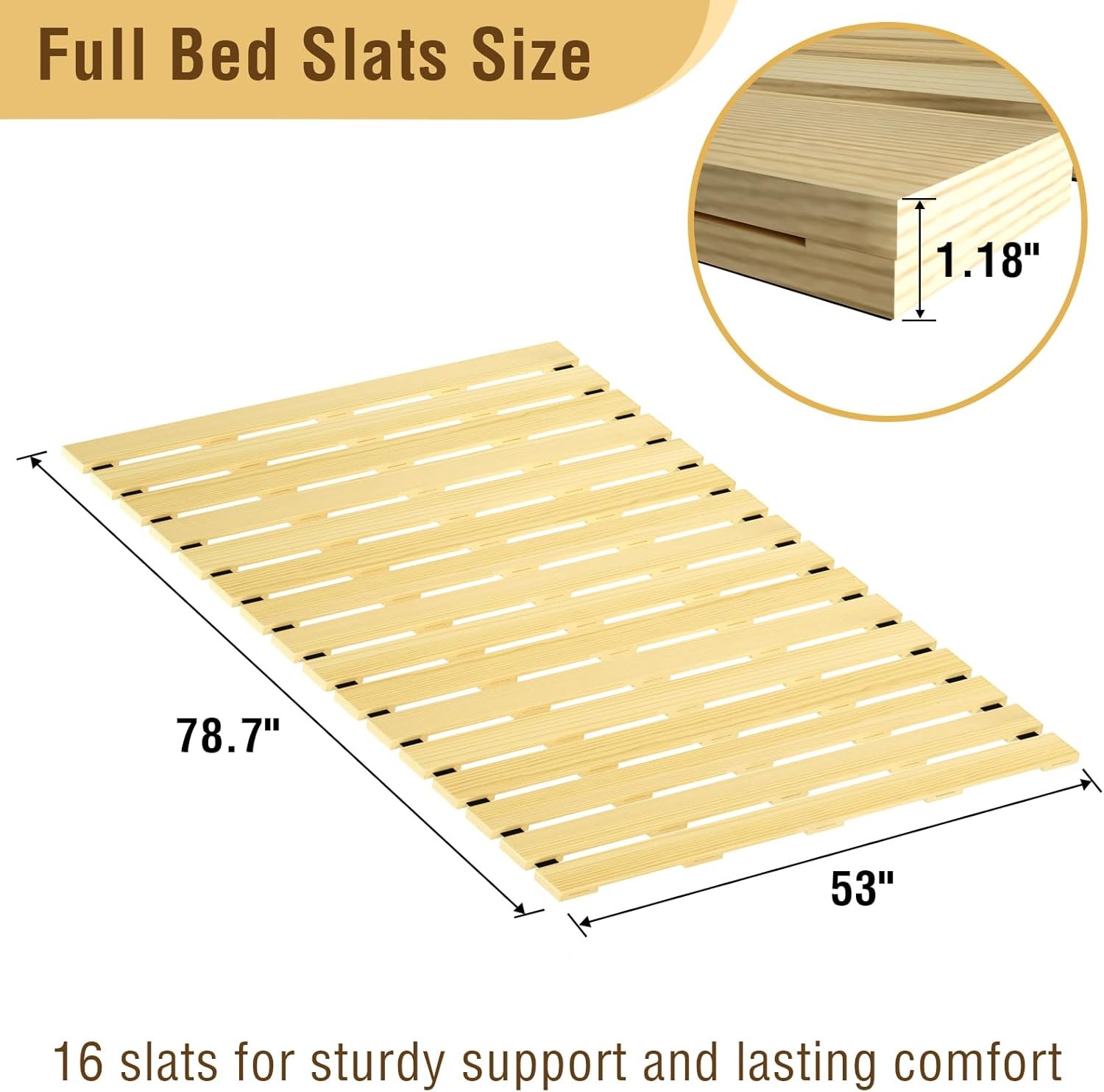 Japanese Tati Mat Floor Bed, Knotl Solid Wood, Roll-Up Slatted, Bed