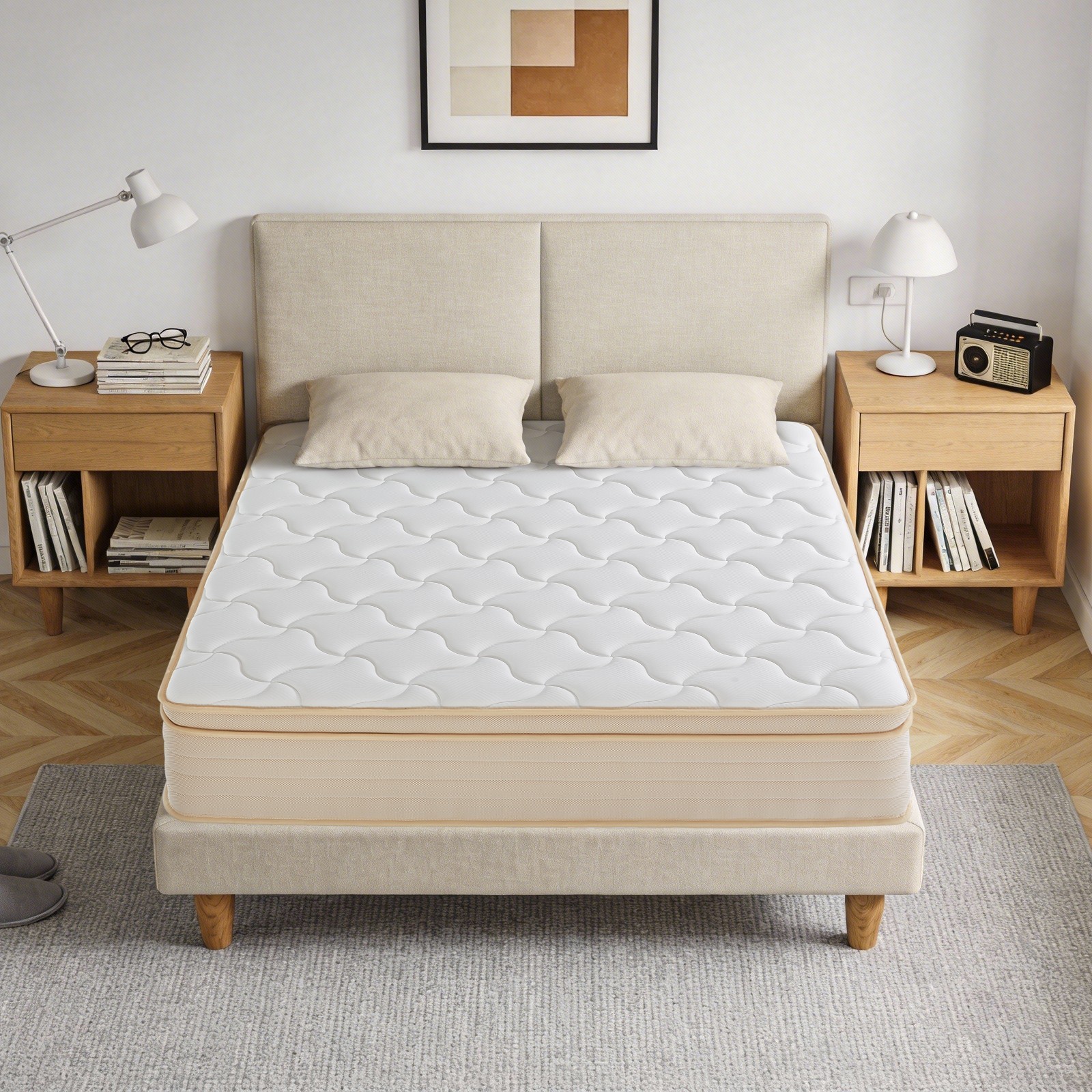 12 Inch Hybrid Queen Size Mattress in a Box Gel Memory Foam & Pocket Springs
