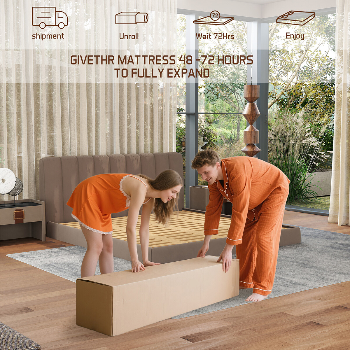 14/12/10 Inch Twin Full Queen King Mattress Memory Foam Spring Hybrid In A Box