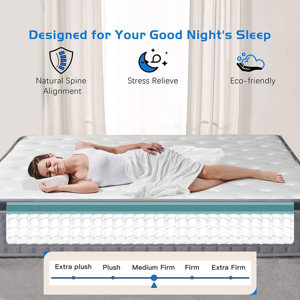 12” Memory Foam Mattress Hybrid InnerSpring Twin Full Queen King Size in Box
