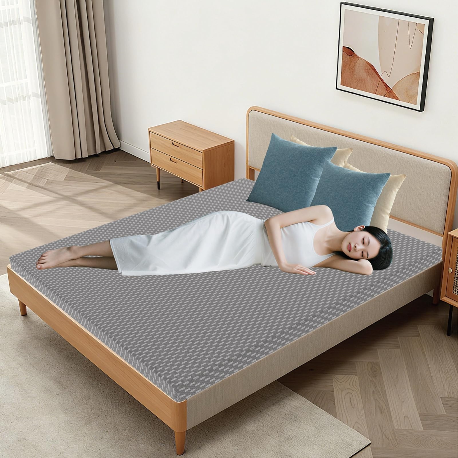 3″ Twin Memory Foam Mattress – Medium Firm, Fiberglass Free, Safe Materials, Box