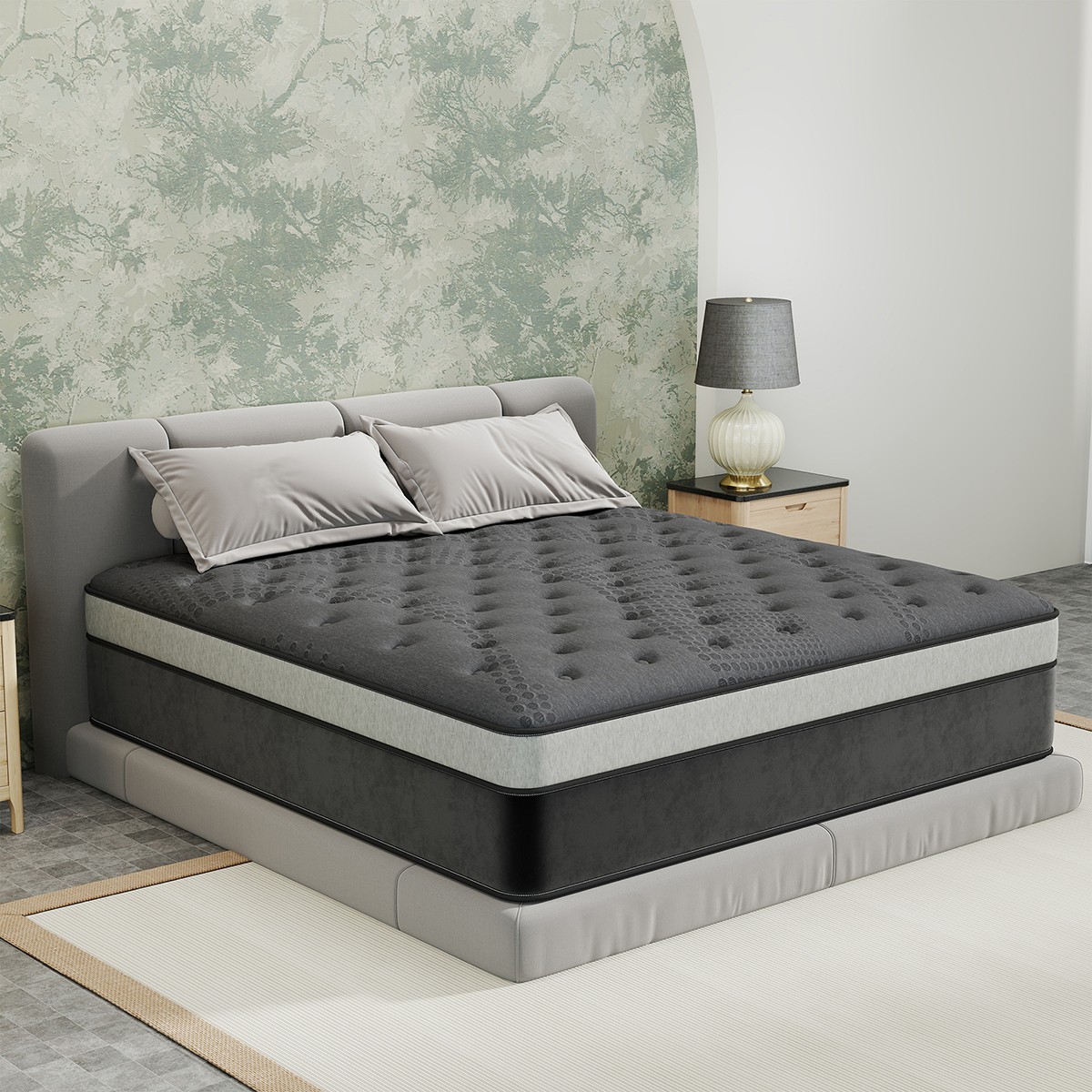 12″ 14″ Mattress In a Box Gel Memory Foam Hybrid Spring Twin Full Queen King Bed