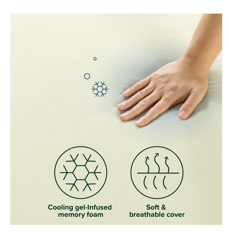 Zinus Gel Airflow 6″ Tight Top Memory Foam Mattress CertiPUR-US Certified, Full