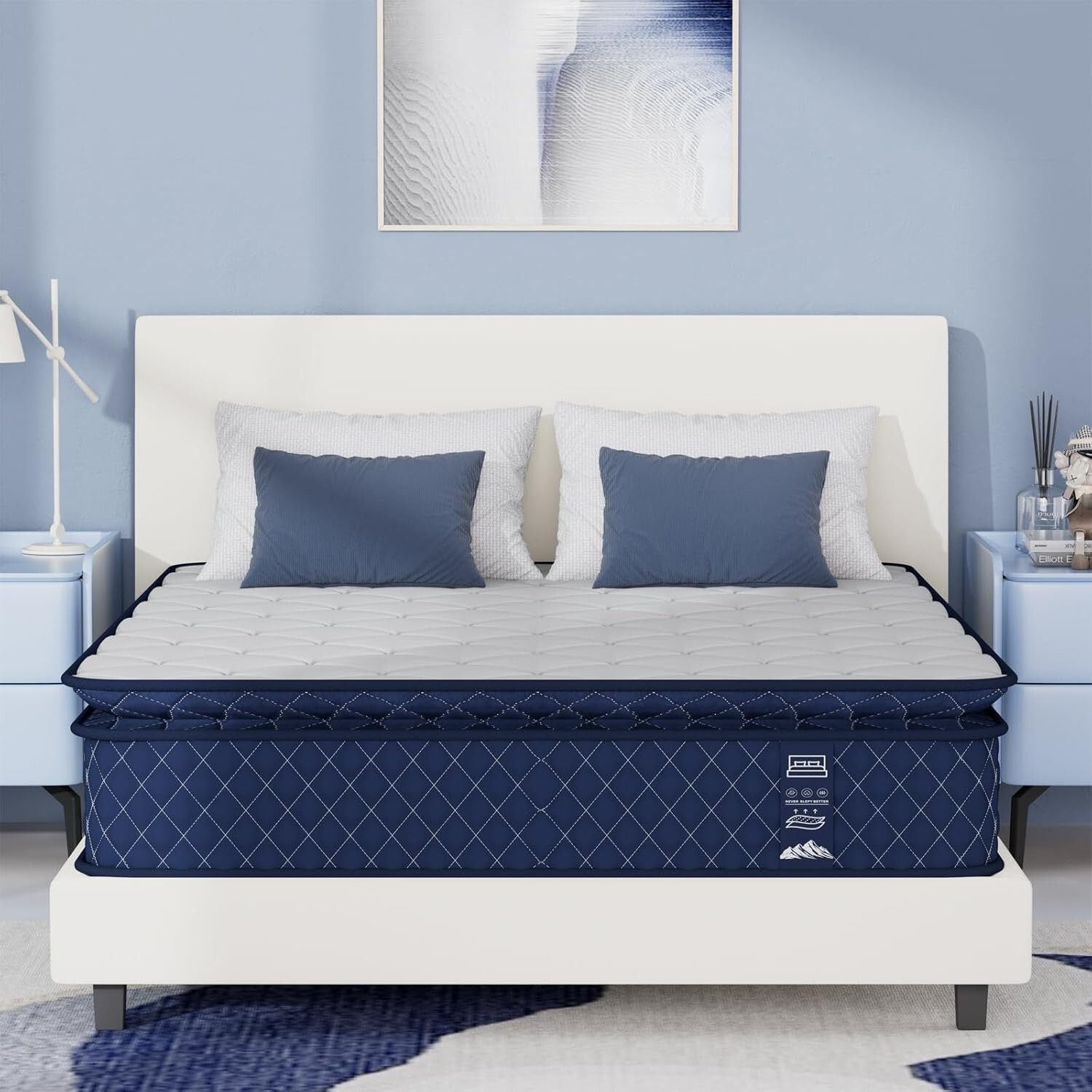 10″12″14″ Hybrid Spring Mattress Twin Full Queen King Size Memory Foam in a Box