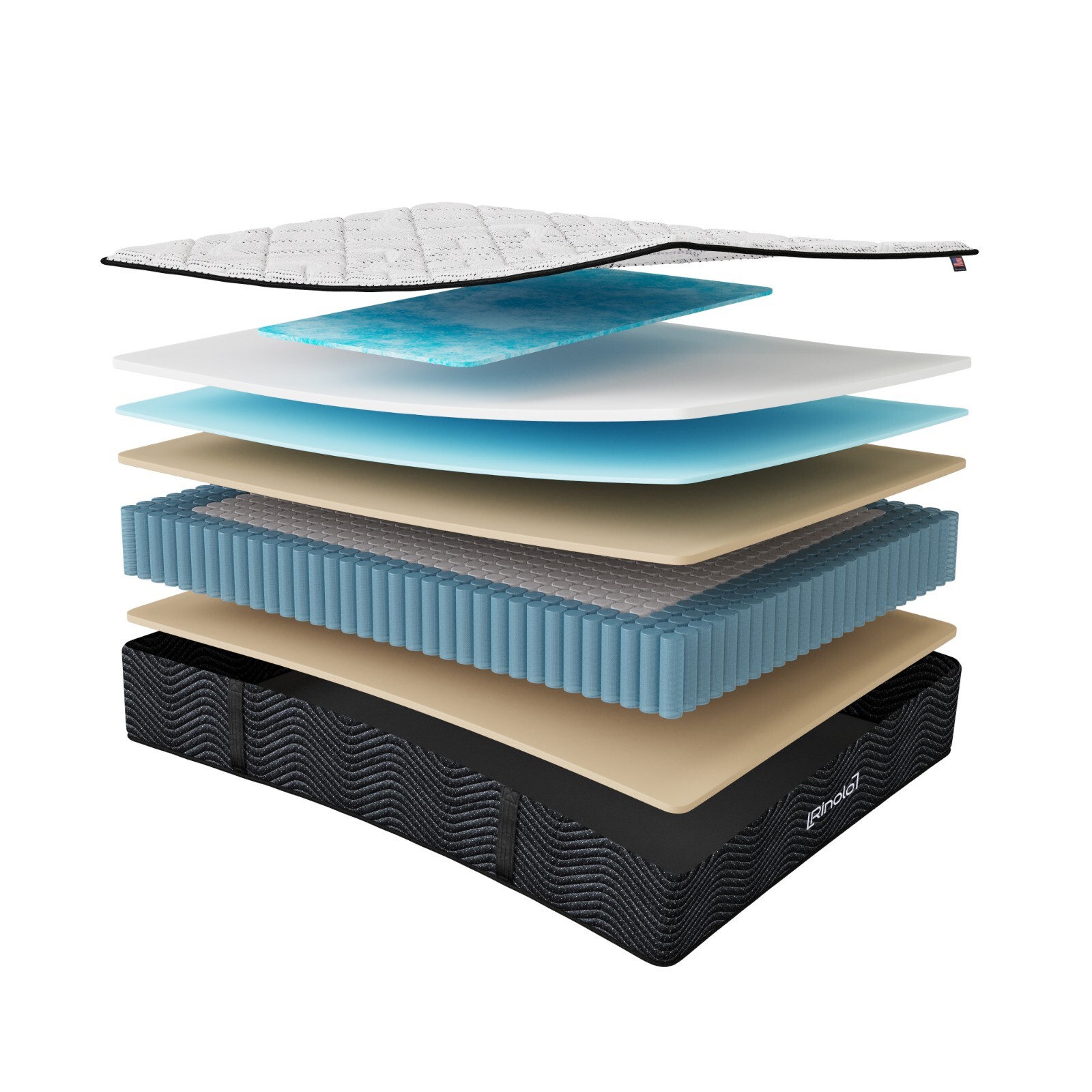 Rinolo 12-Inch Medium Hybrid Mattress in a Box Perfect for All Sleepers