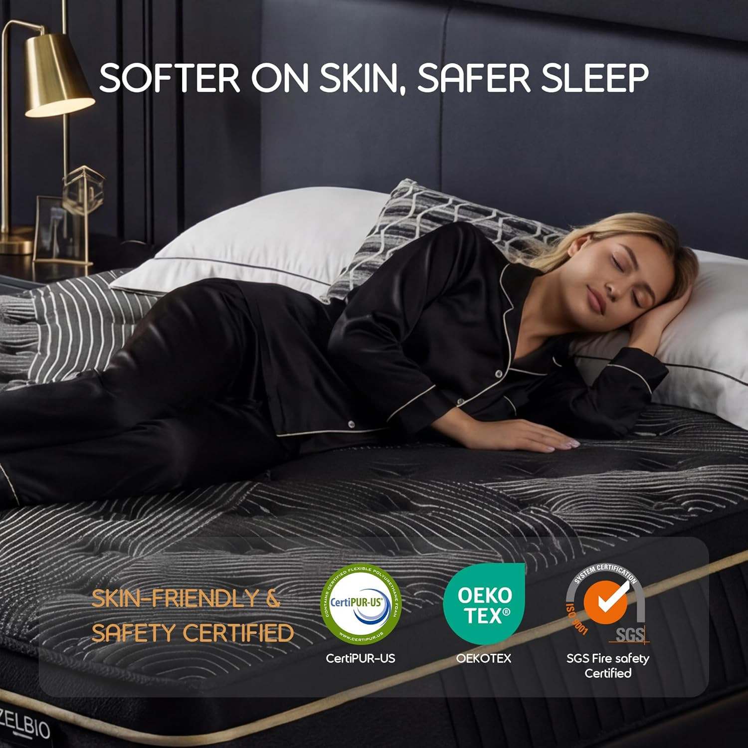 Queen Size Mattress, 12 Inch Hybrid Gel Memory Foam Mattress, Pocket Coil or Pre
