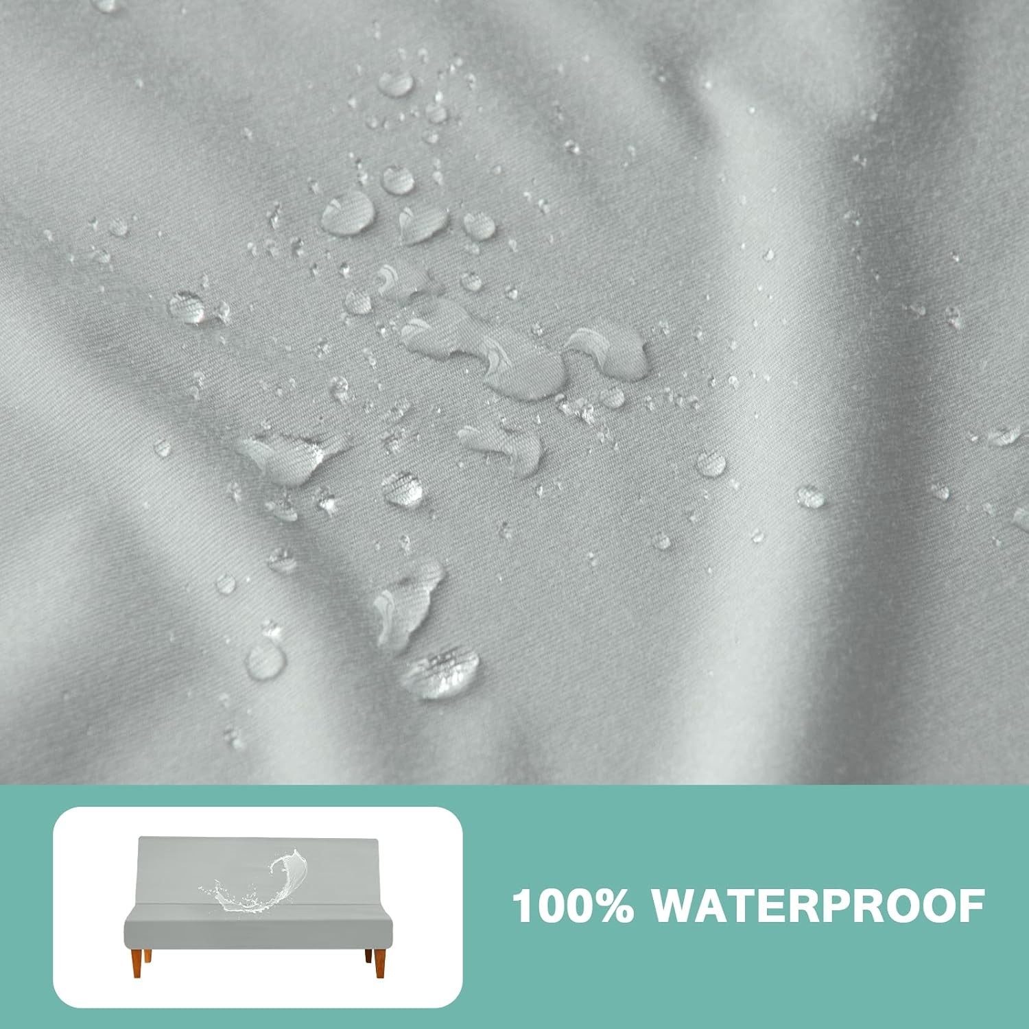 Waterproof Futon Cover for Arml Sofa Bed, Leakproof and