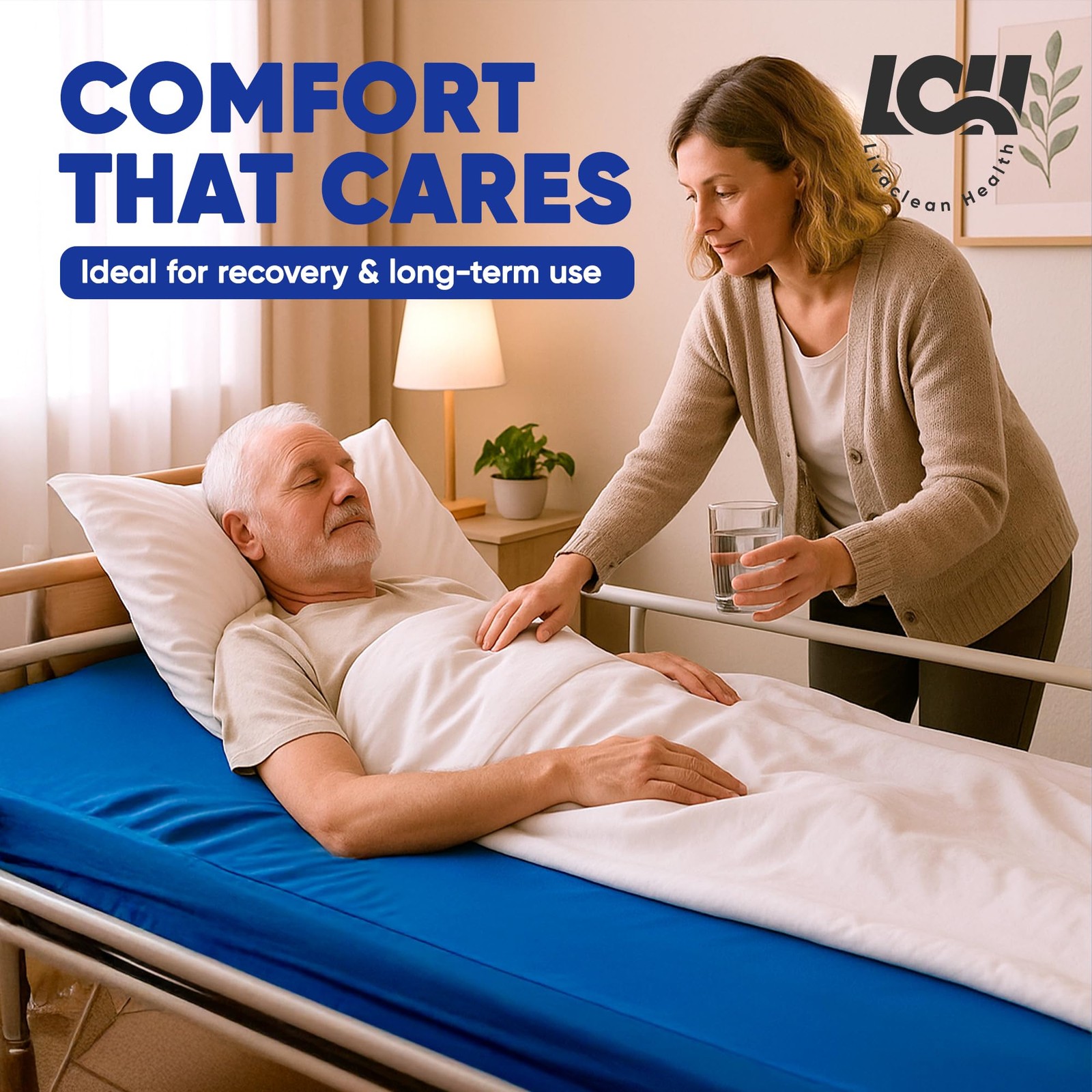 Hospital Bed Mattress Gel 30mm Memory Foam Twin XL 80″x36″x6″ Waterproof Cover