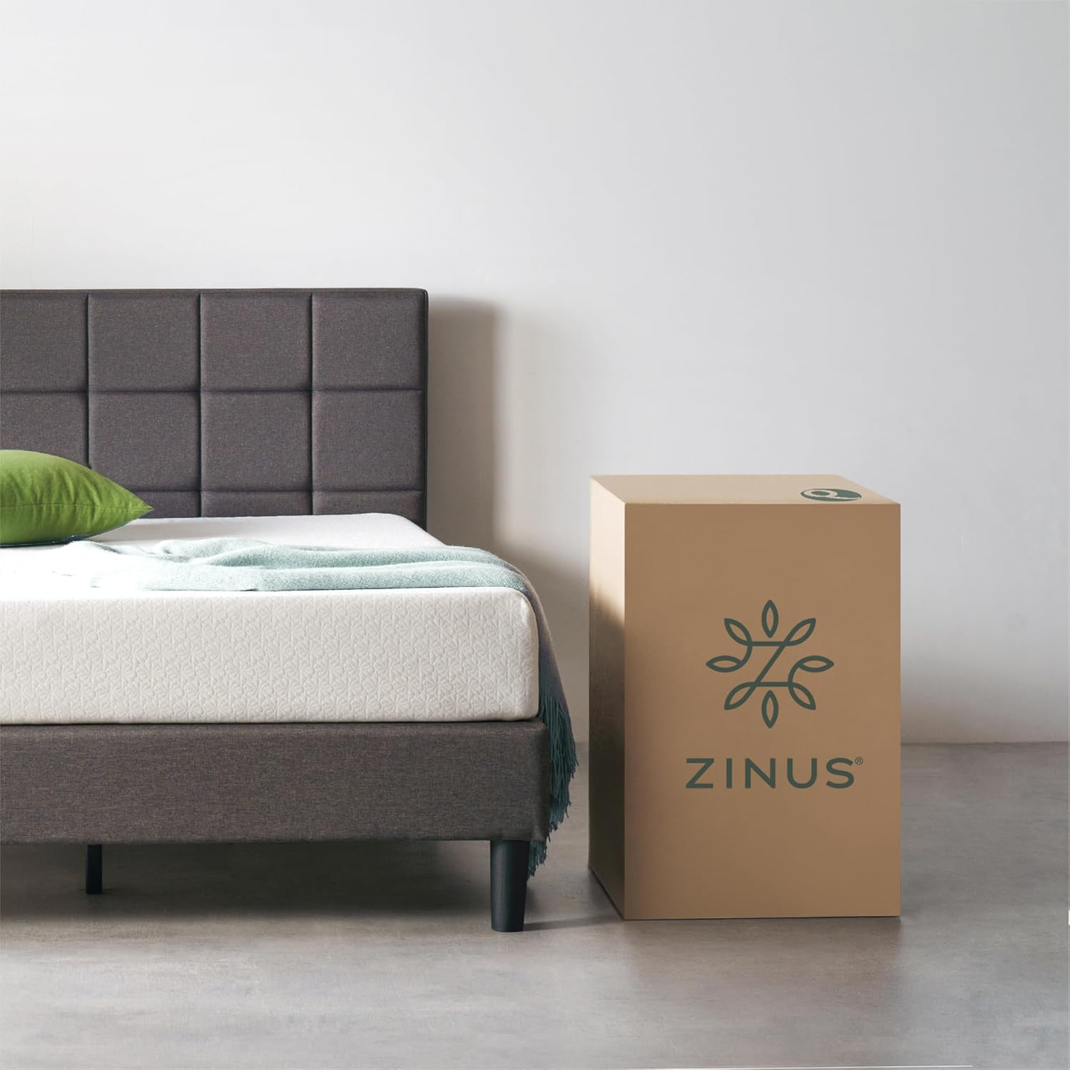 Zinus 8 Inch Green Tea Activfresh(R) Memory Foam Mattress, Twin, Mattress in a B