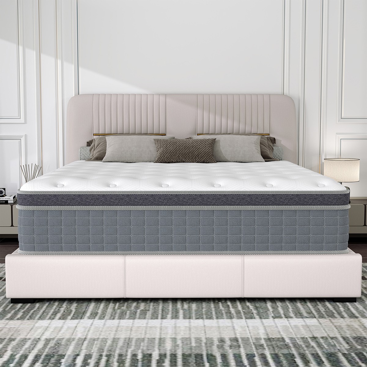 10″ 12″ 14″ Hybrid Mattress Gel Memory Foam Spring Twin Full Queen King In A Box